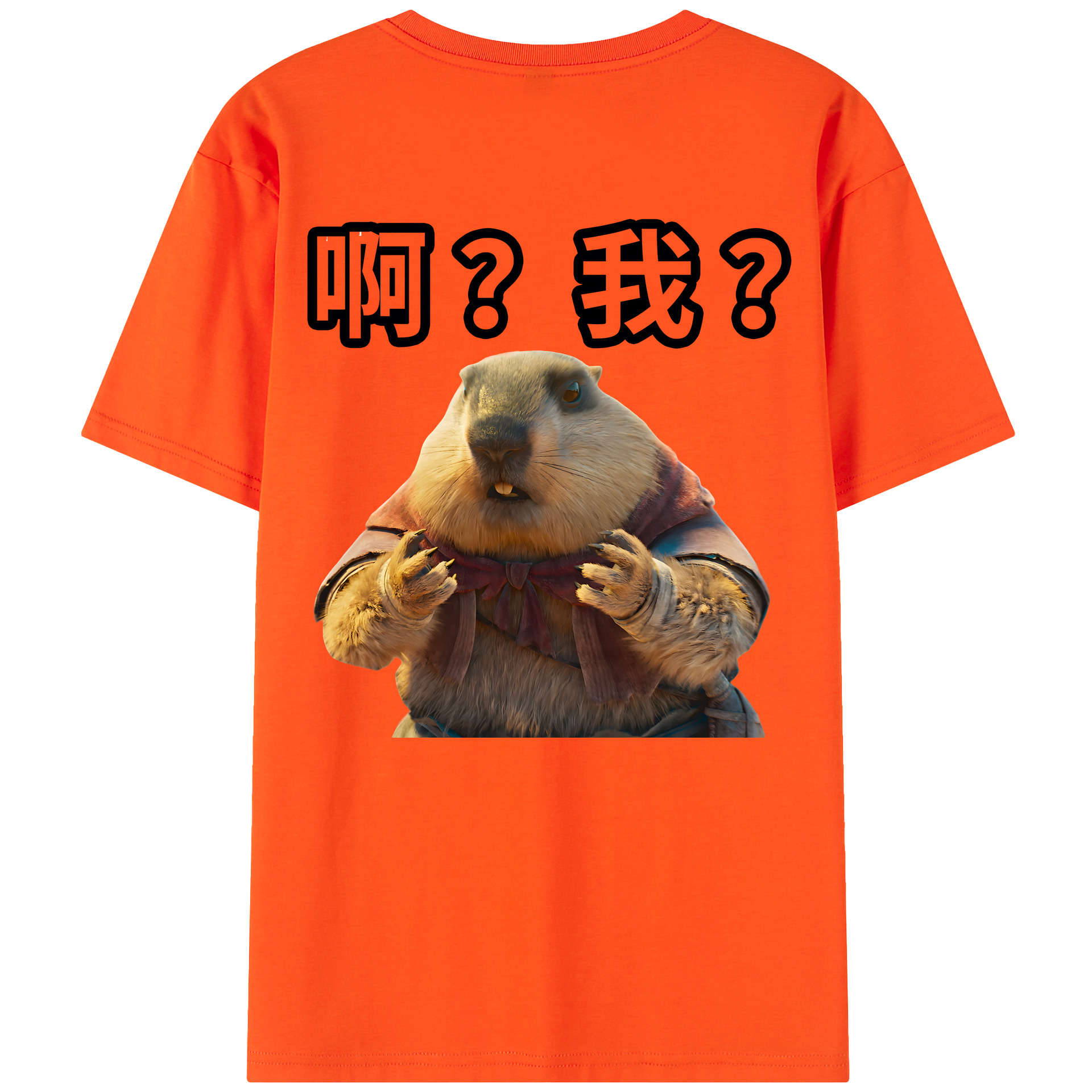 （画像用） Ne Zha 2 ナタ 魔童の大暴れ 綿100％半袖Tシャツ（背面プリント）
