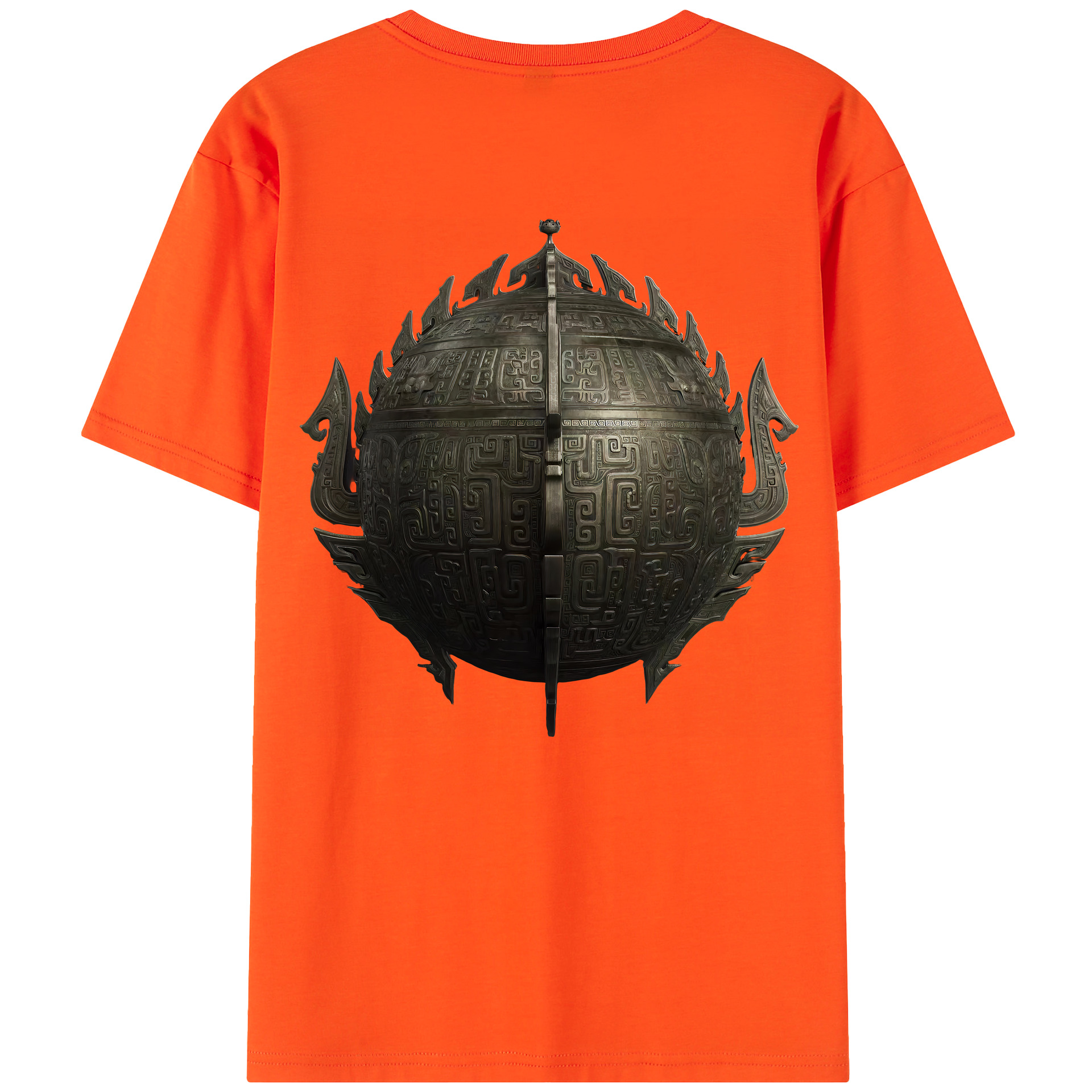 （画像用） Ne Zha 2 ナタ 魔童の大暴れ 綿100％半袖Tシャツ（背面プリント）