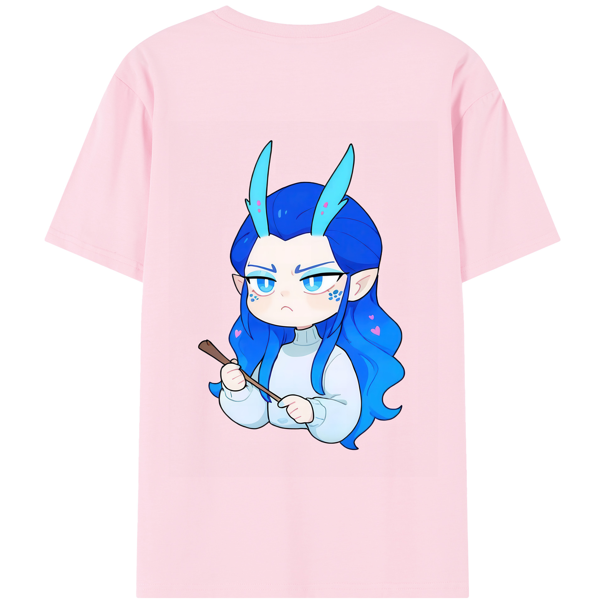 （画像用） Ne Zha 2 ナタ 魔童の大暴れ 綿100％半袖Tシャツ（背面プリント）