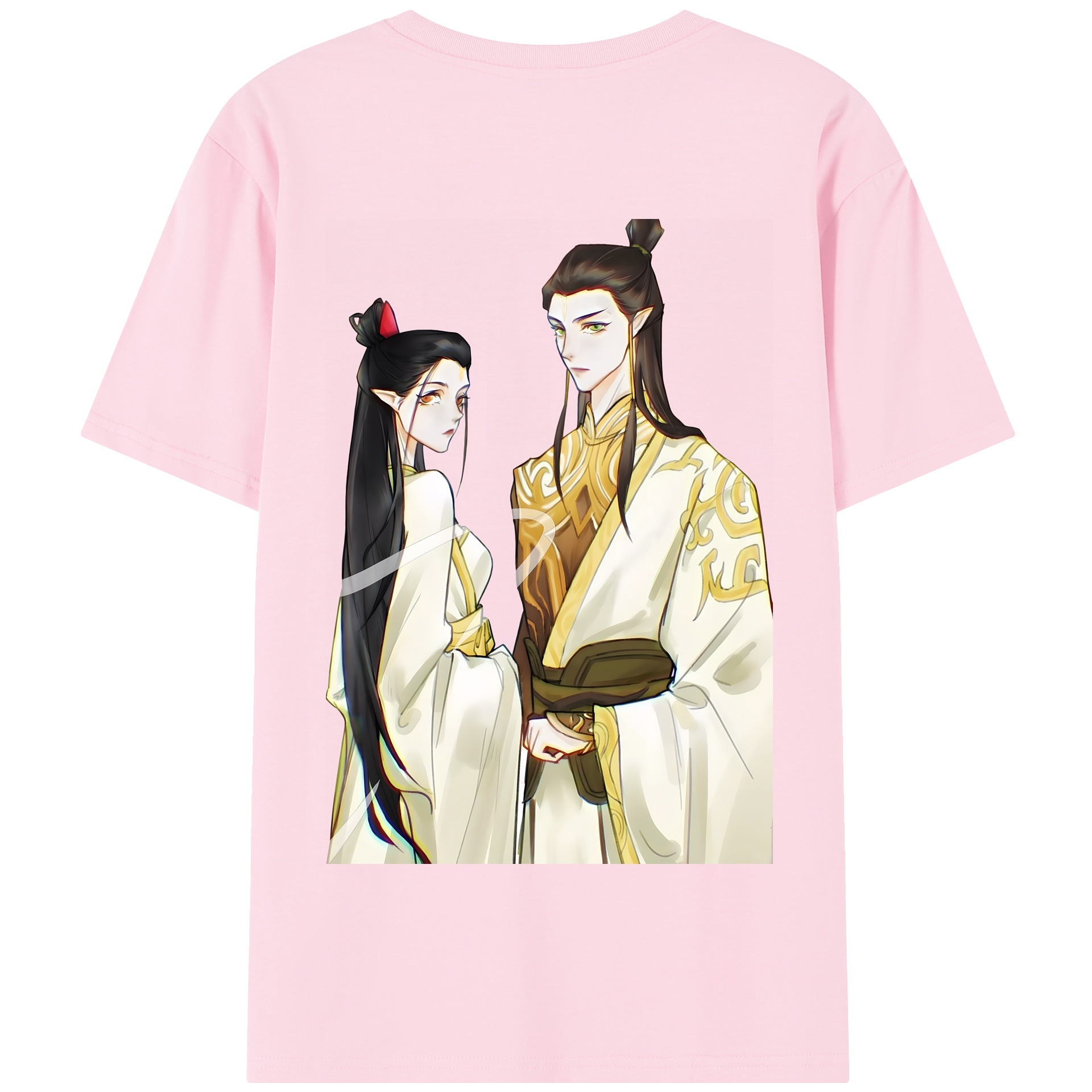 （画像用） Ne Zha 2 ナタ 魔童の大暴れ 綿100％半袖Tシャツ（背面プリント）
