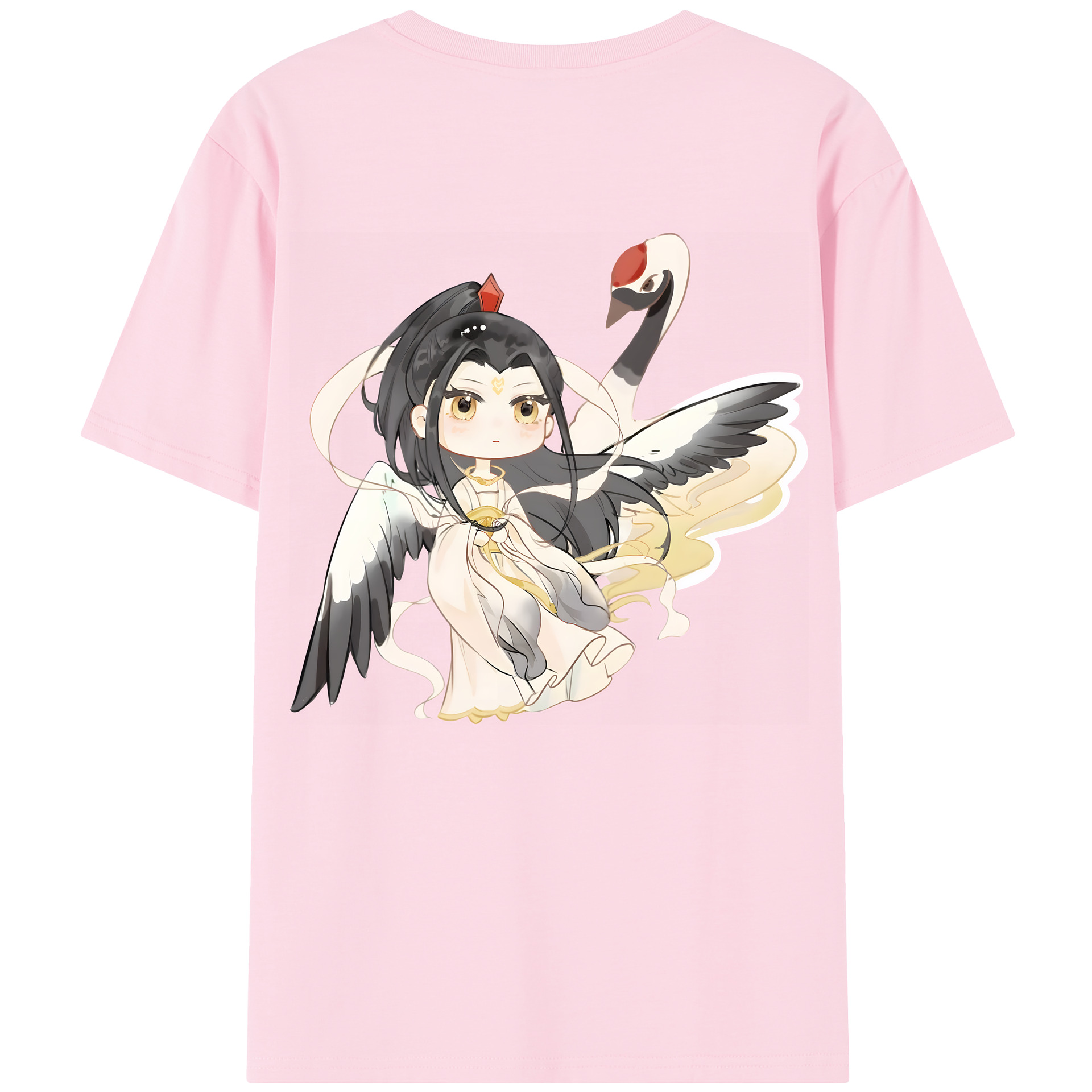 （画像用） Ne Zha 2 ナタ 魔童の大暴れ 綿100％半袖Tシャツ（背面プリント）