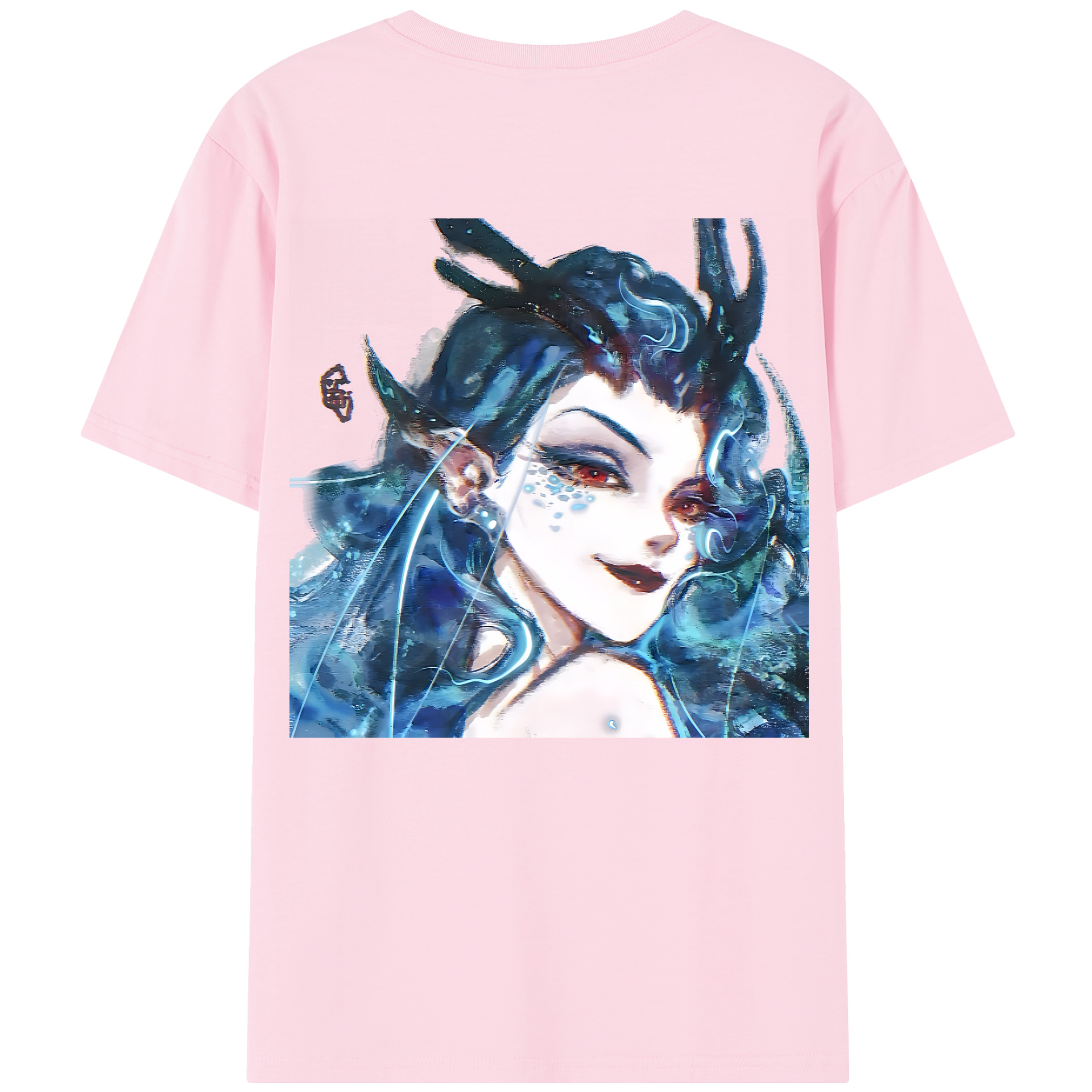 （画像用） Ne Zha 2 ナタ 魔童の大暴れ 綿100％半袖Tシャツ（背面プリント）