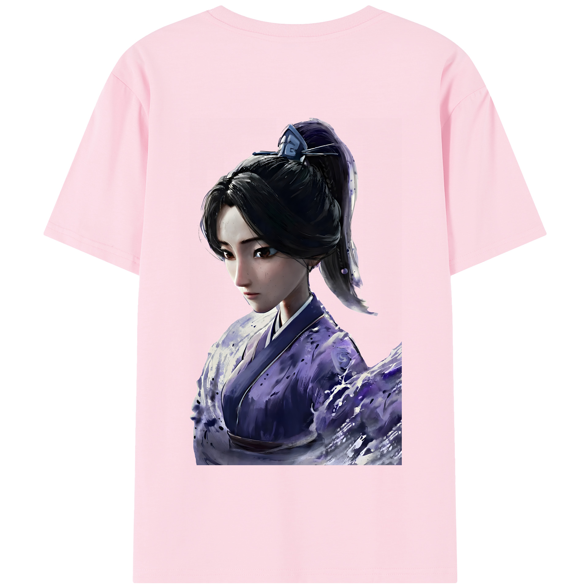 （画像用） Ne Zha 2 ナタ 魔童の大暴れ 綿100％半袖Tシャツ（背面プリント）