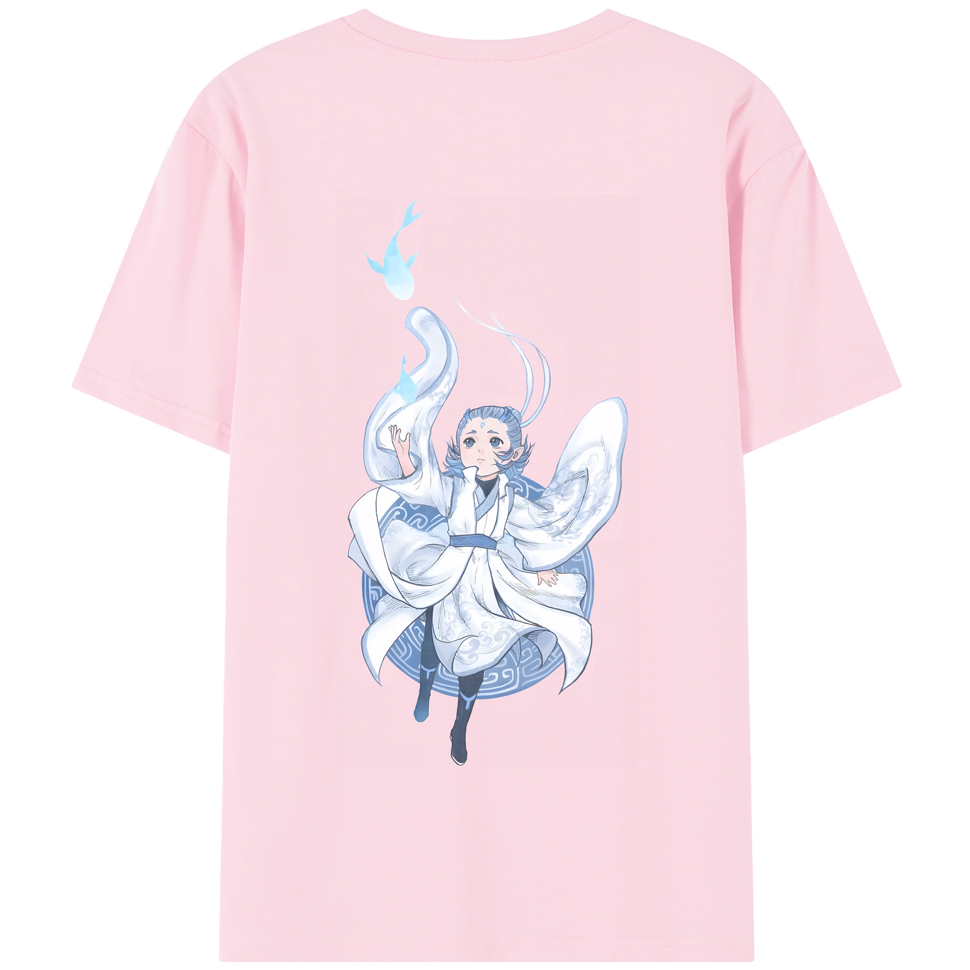 （画像用） Ne Zha 2 ナタ 魔童の大暴れ 綿100％半袖Tシャツ（背面プリント）