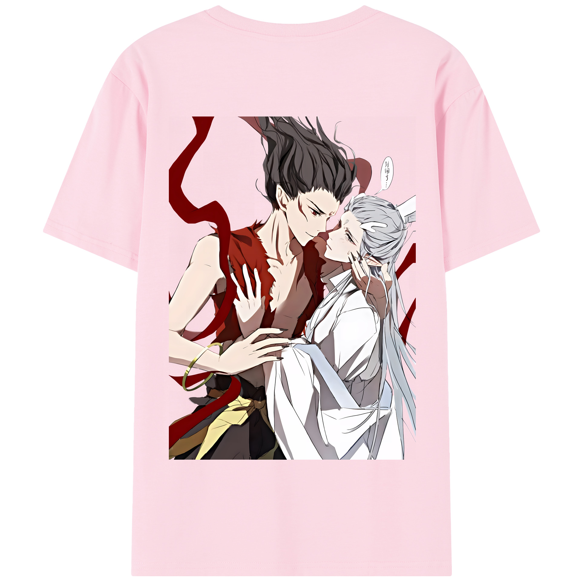 （画像用） Ne Zha 2 ナタ 魔童の大暴れ 綿100％半袖Tシャツ（背面プリント）