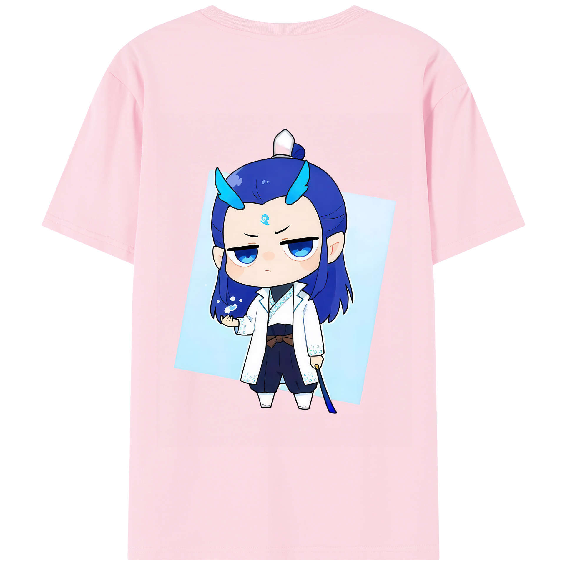 （画像用） Ne Zha 2 ナタ 魔童の大暴れ 綿100％半袖Tシャツ（背面プリント）
