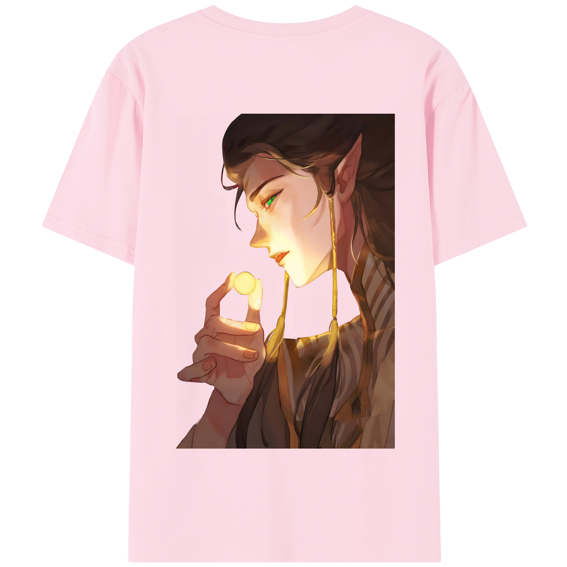 （画像用） Ne Zha 2 ナタ 魔童の大暴れ 綿100％半袖Tシャツ（背面プリント）