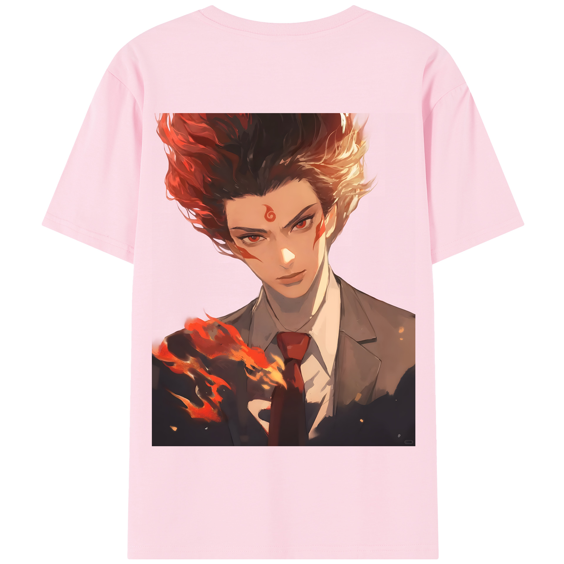 （画像用） Ne Zha 2 ナタ 魔童の大暴れ 綿100％半袖Tシャツ（背面プリント）