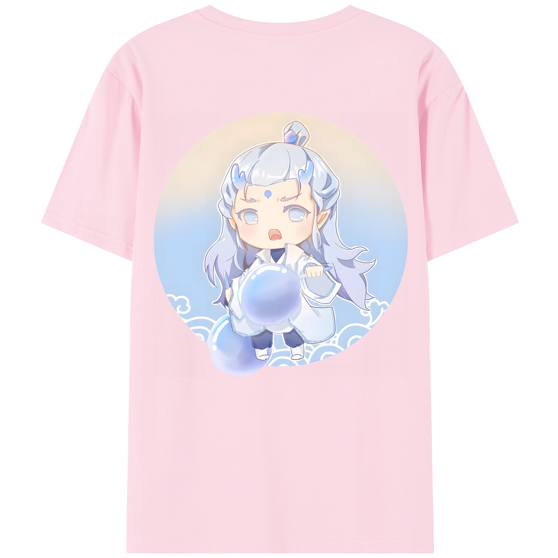 （画像用） Ne Zha 2 ナタ 魔童の大暴れ 綿100％半袖Tシャツ（背面プリント）