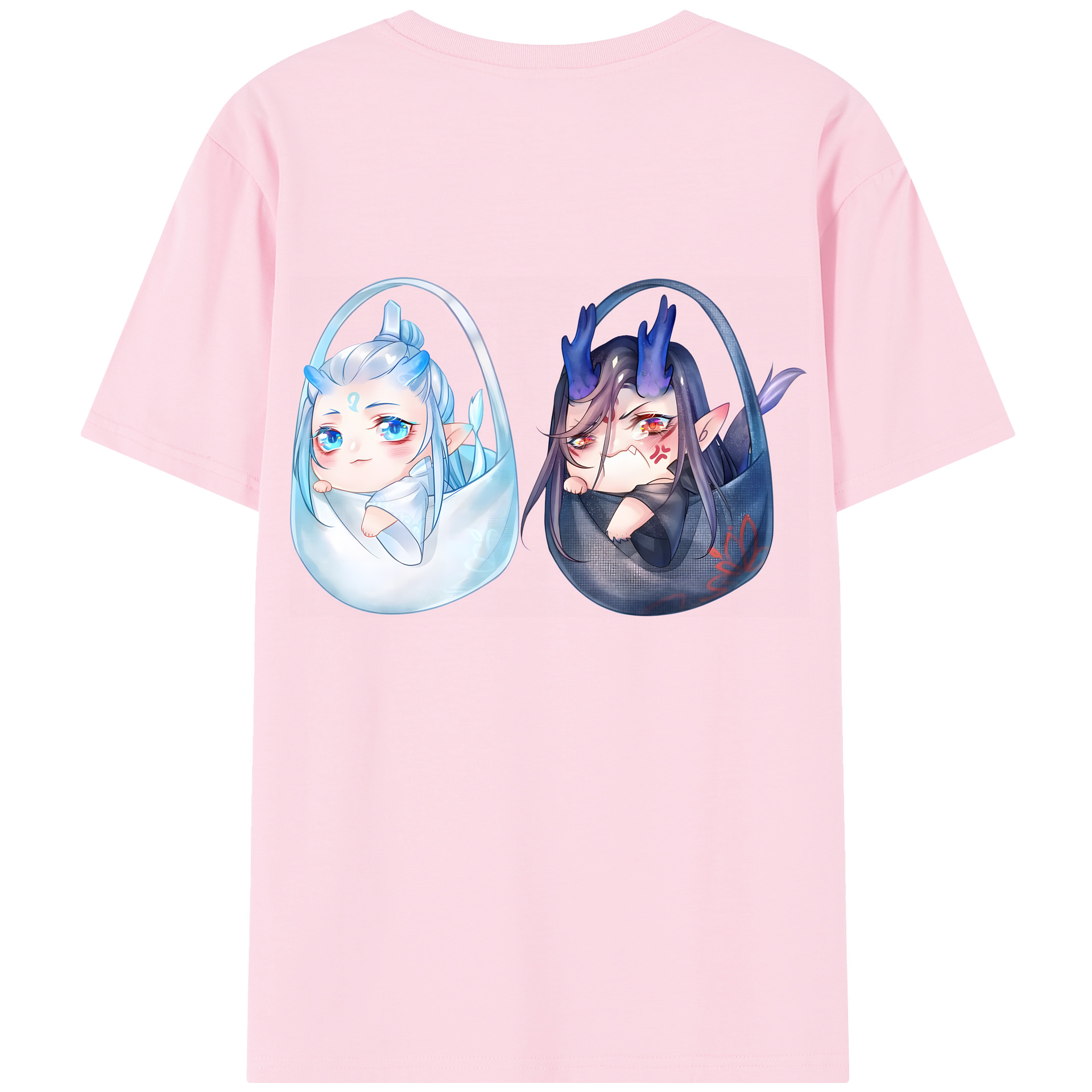 （画像用） Ne Zha 2 ナタ 魔童の大暴れ 綿100％半袖Tシャツ（背面プリント）