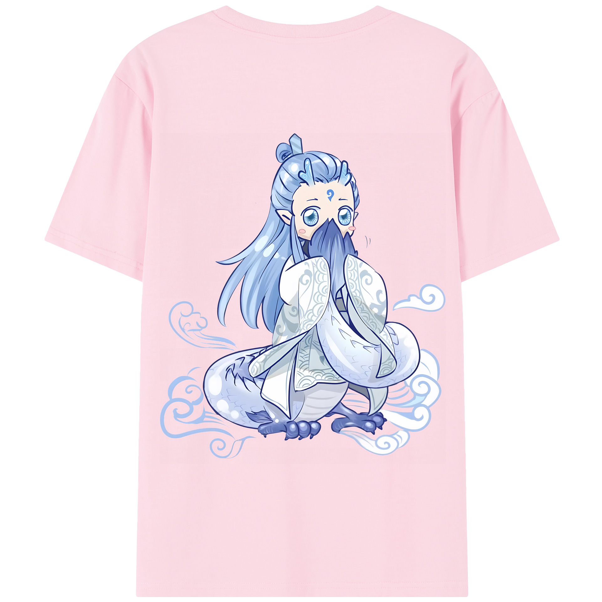 （画像用） Ne Zha 2 ナタ 魔童の大暴れ 綿100％半袖Tシャツ（背面プリント）