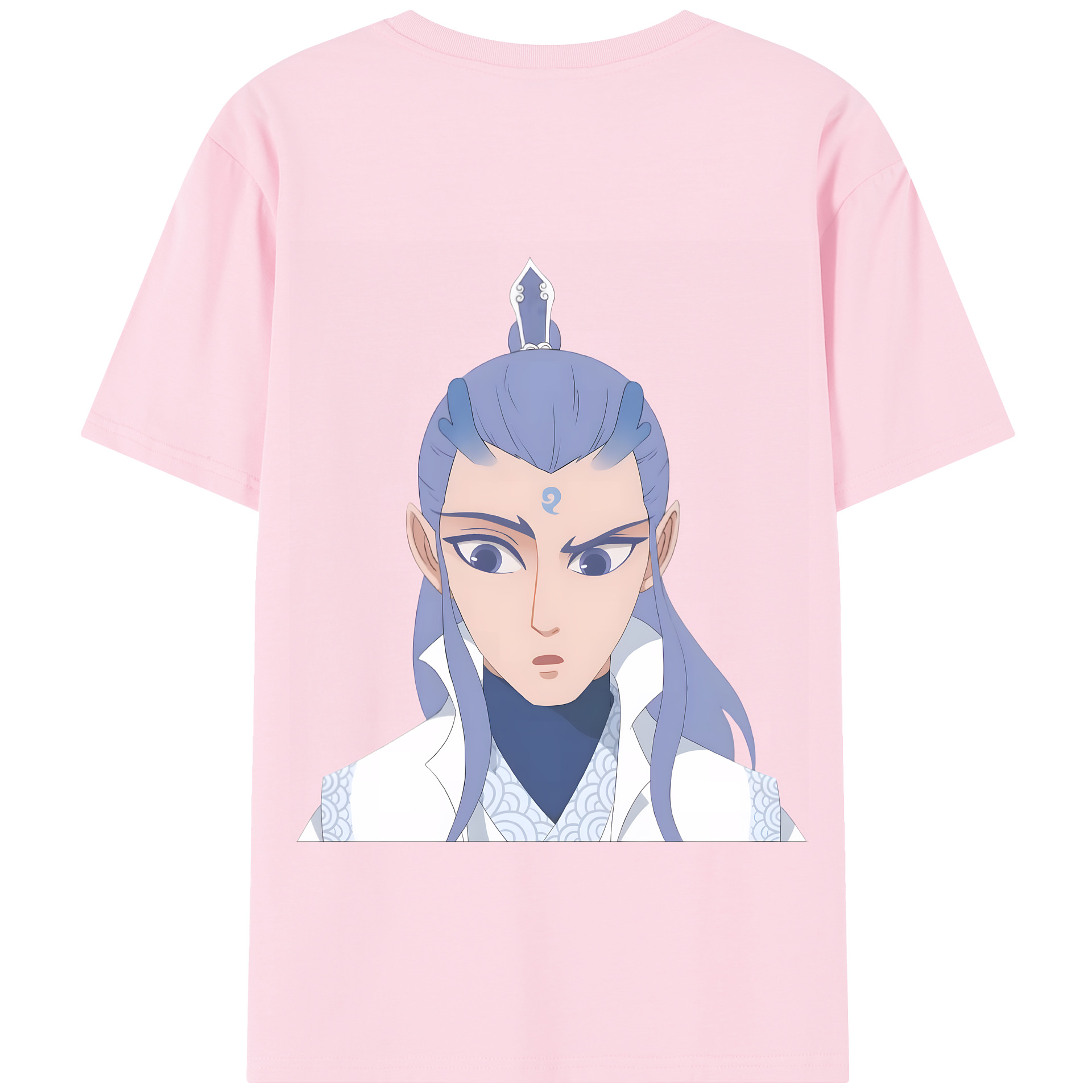 （画像用） Ne Zha 2 ナタ 魔童の大暴れ 綿100％半袖Tシャツ（背面プリント）