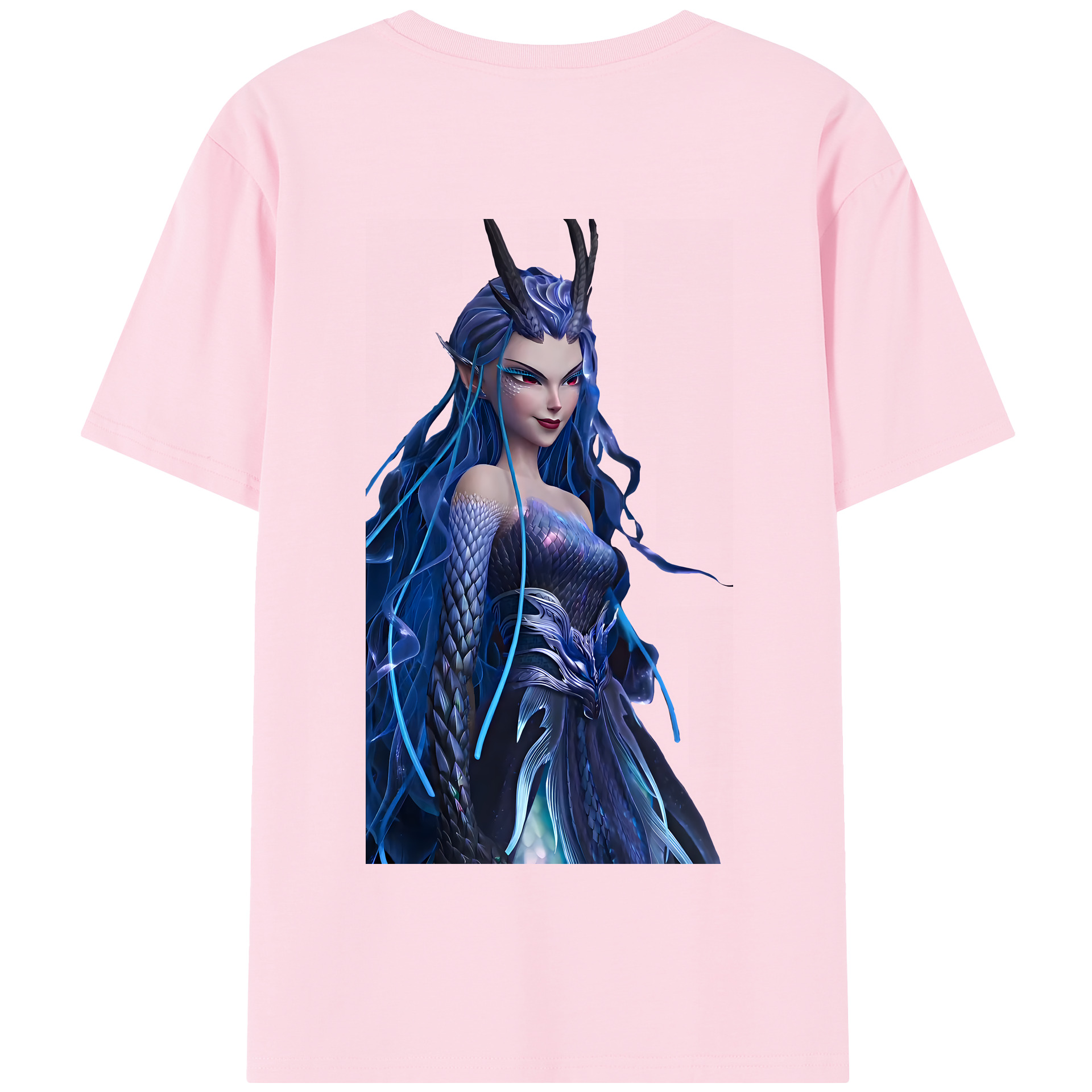 （画像用） Ne Zha 2 ナタ 魔童の大暴れ 綿100％半袖Tシャツ（背面プリント）