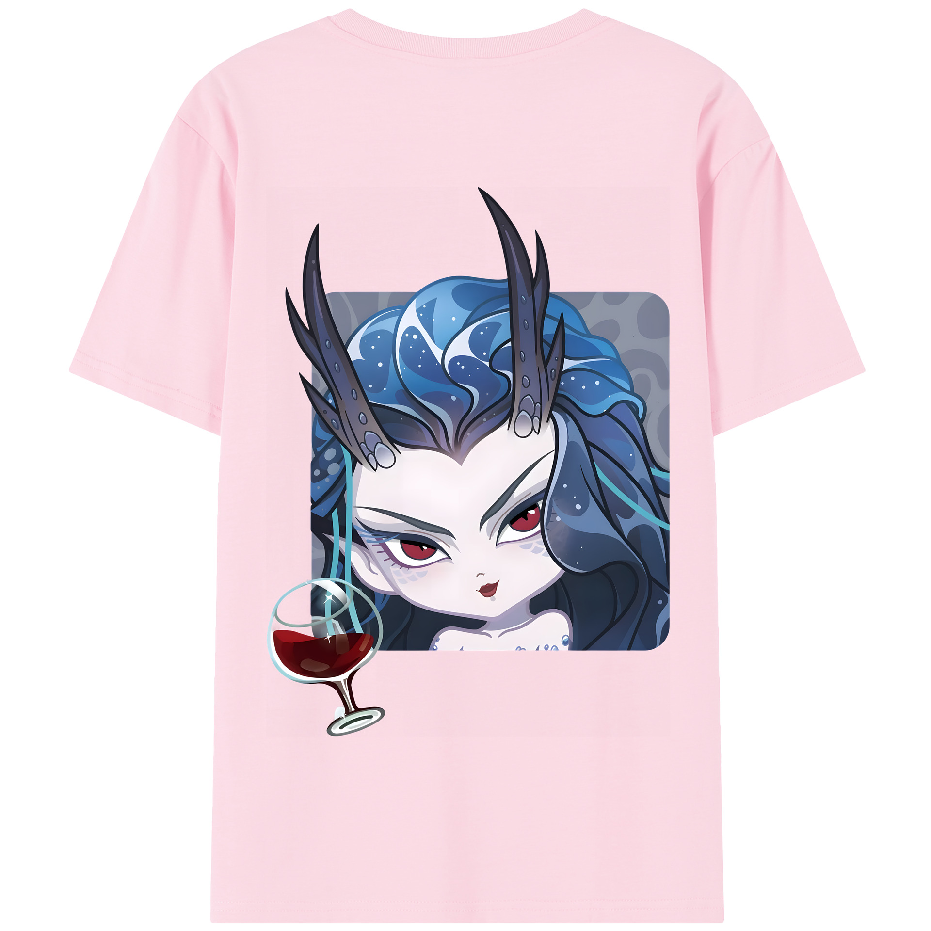 （画像用） Ne Zha 2 ナタ 魔童の大暴れ 綿100％半袖Tシャツ（背面プリント）