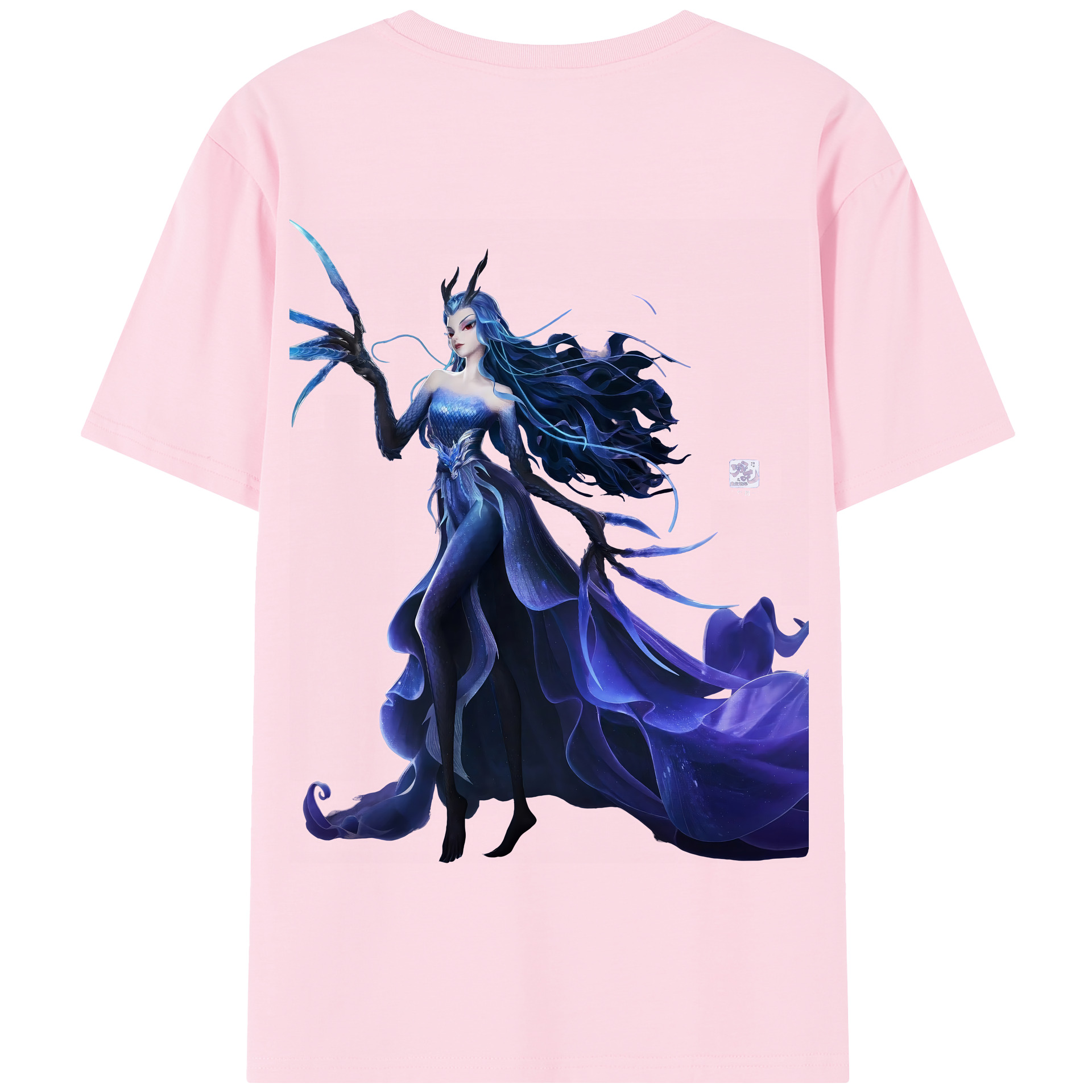 （画像用） Ne Zha 2 ナタ 魔童の大暴れ 綿100％半袖Tシャツ（背面プリント）