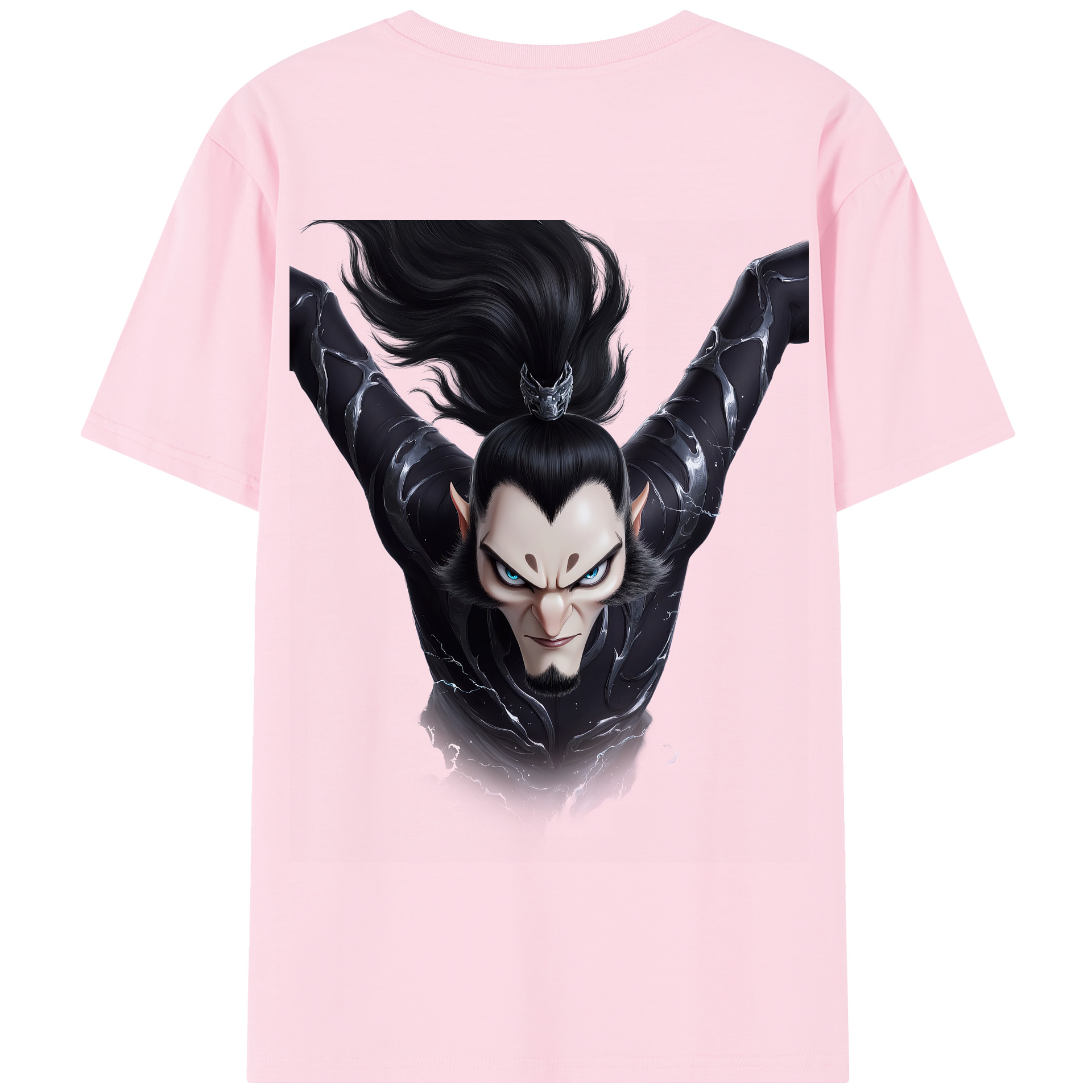 （画像用） Ne Zha 2 ナタ 魔童の大暴れ 綿100％半袖Tシャツ（背面プリント）