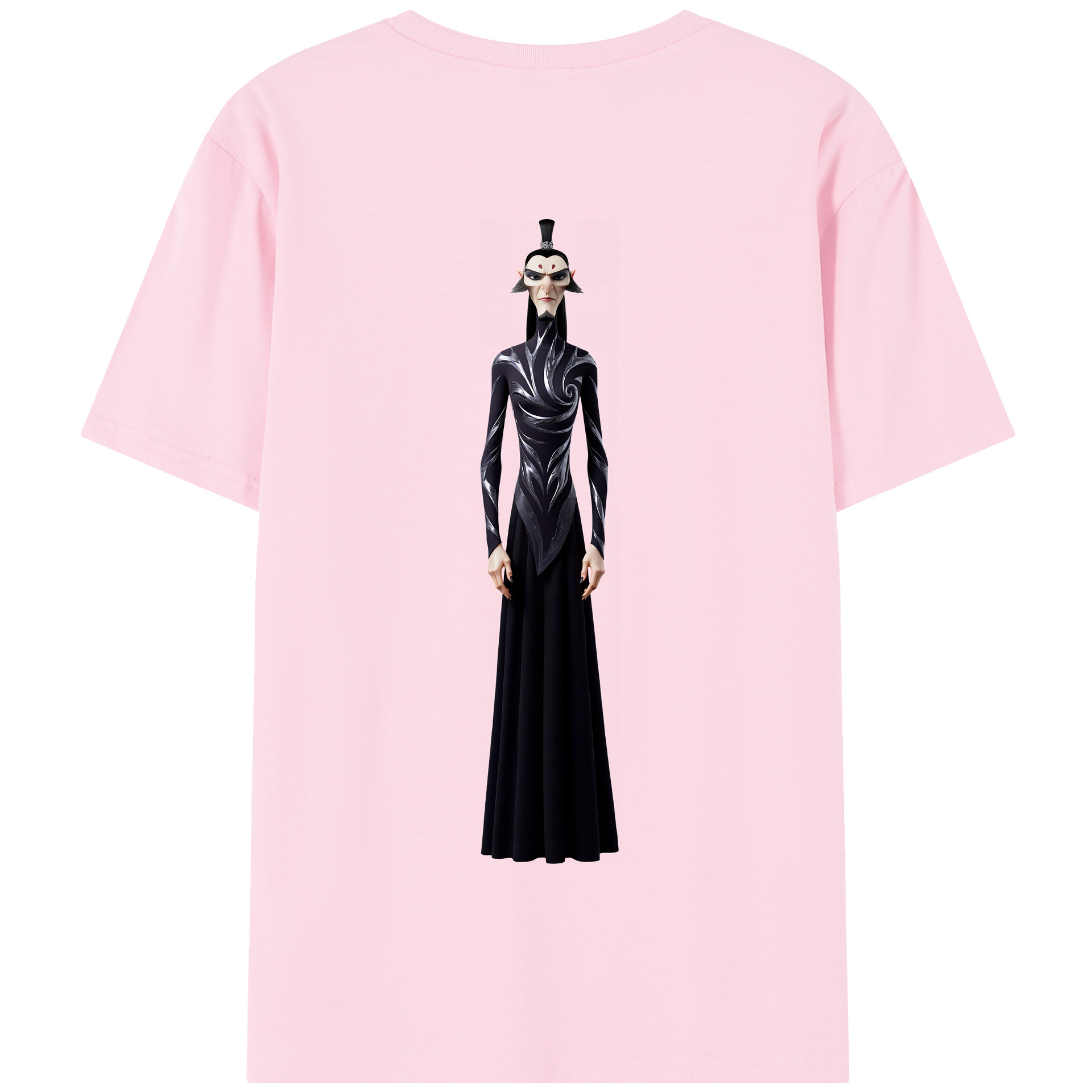 （画像用） Ne Zha 2 ナタ 魔童の大暴れ 綿100％半袖Tシャツ（背面プリント）