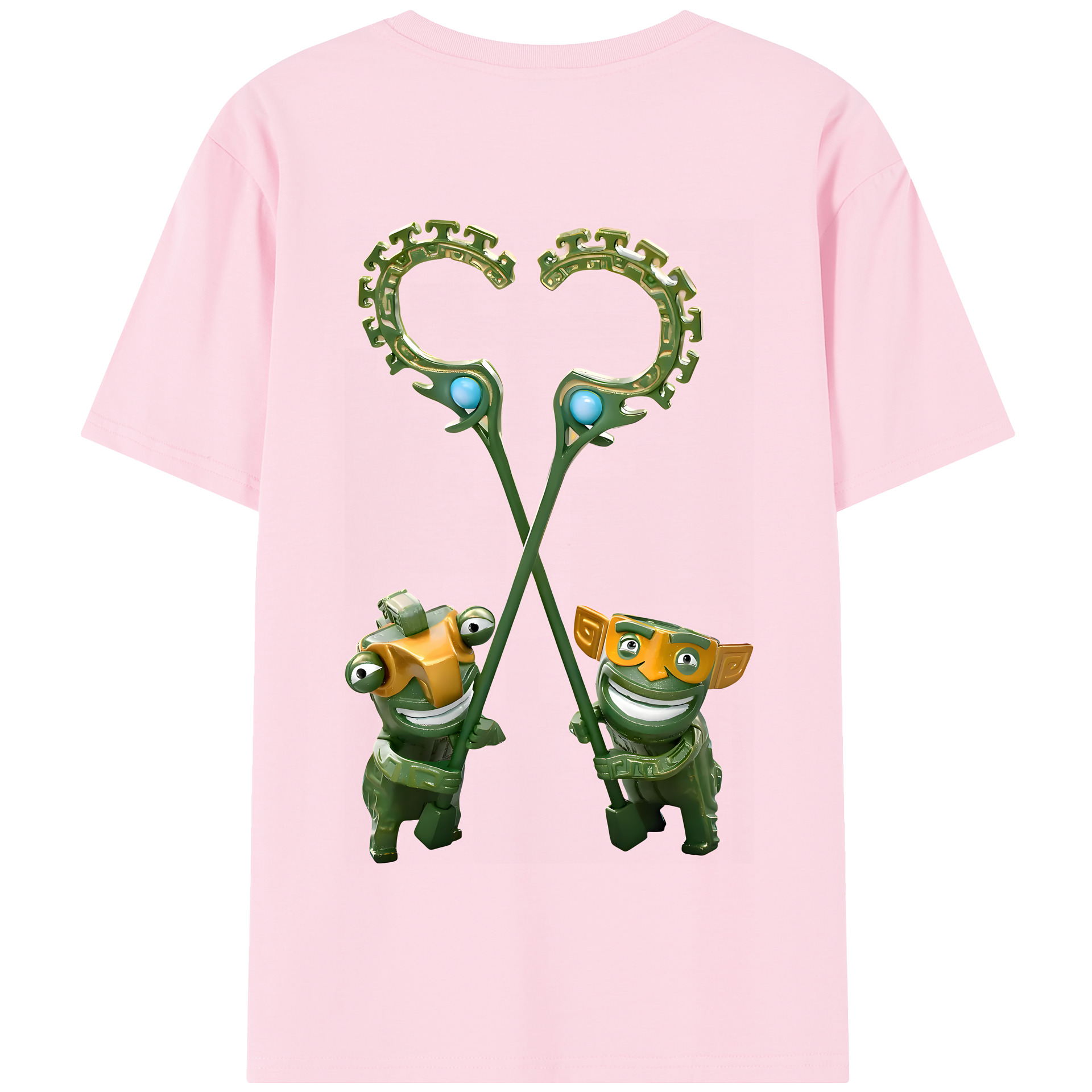 （画像用） Ne Zha 2 ナタ 魔童の大暴れ 綿100％半袖Tシャツ（背面プリント）