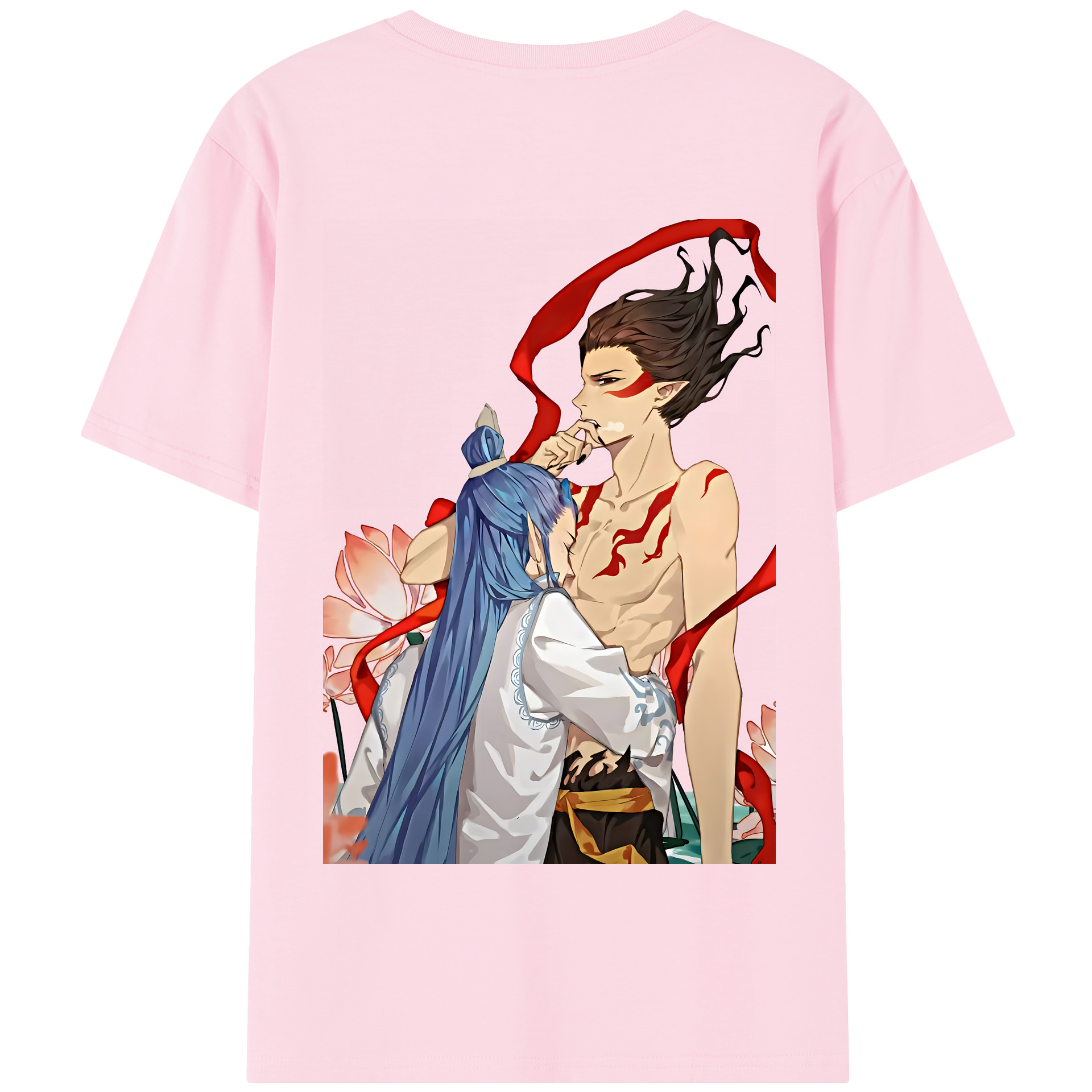 （画像用） Ne Zha 2 ナタ 魔童の大暴れ 綿100％半袖Tシャツ（背面プリント）