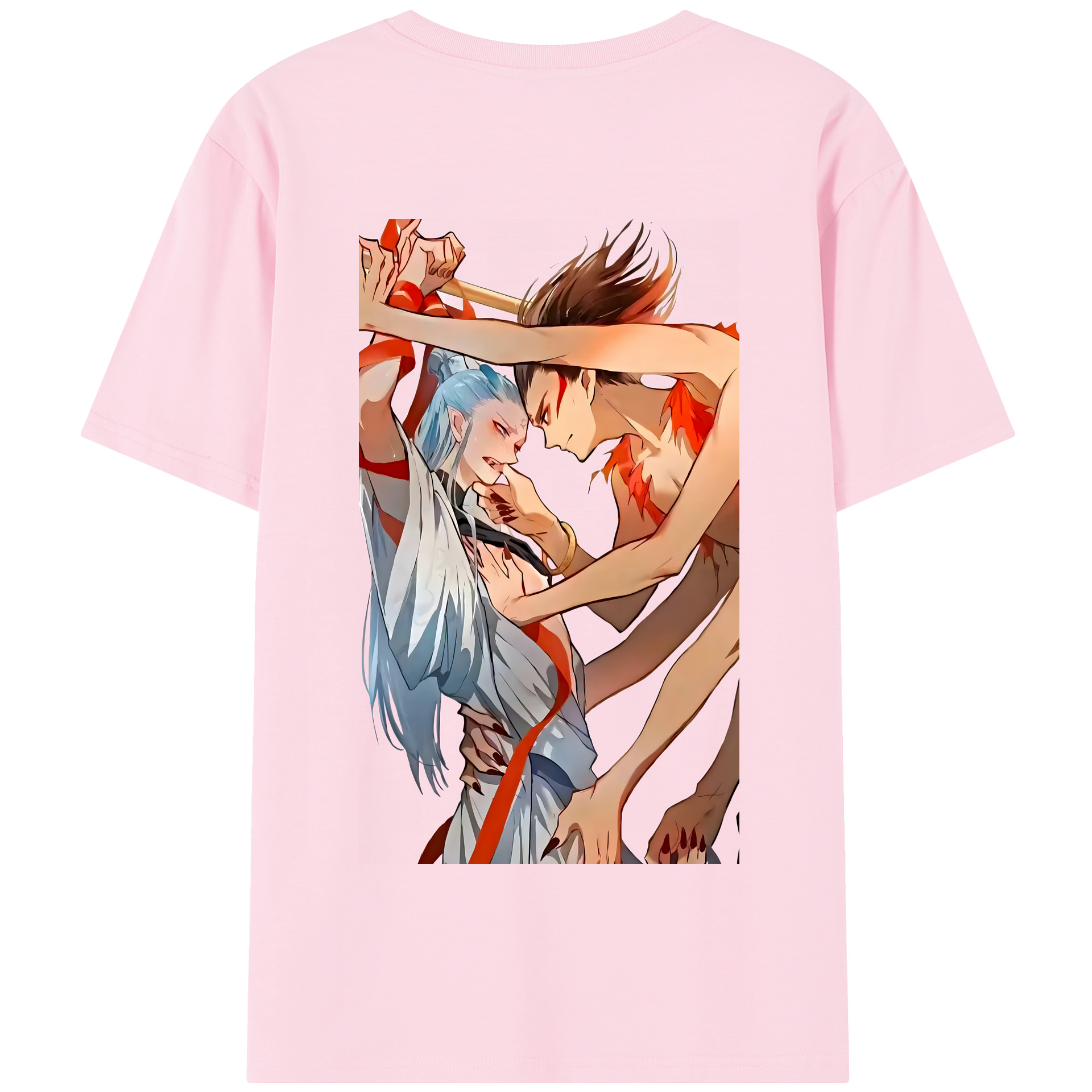（画像用） Ne Zha 2 ナタ 魔童の大暴れ 綿100％半袖Tシャツ（背面プリント）