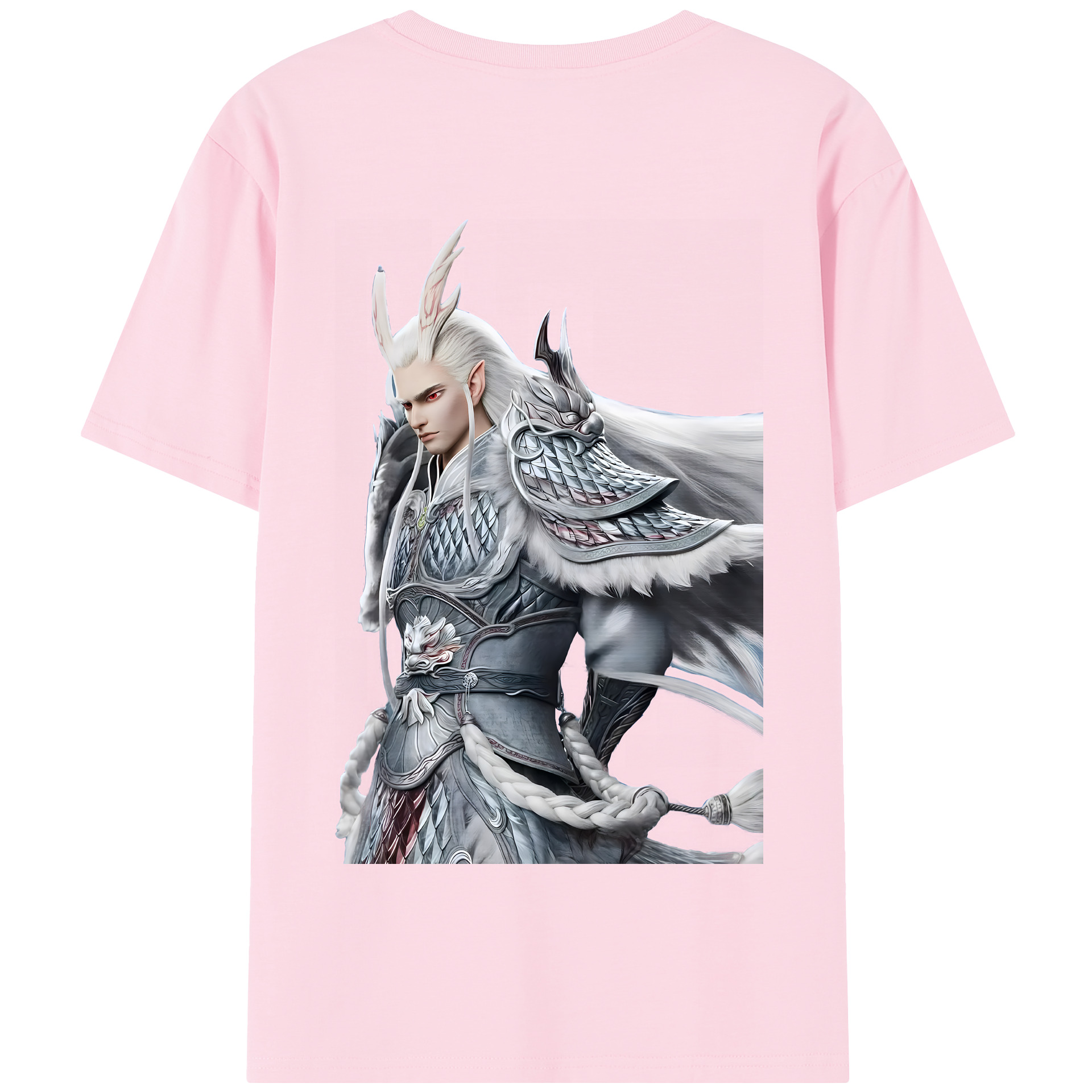 （画像用） Ne Zha 2 ナタ 魔童の大暴れ 綿100％半袖Tシャツ（背面プリント）