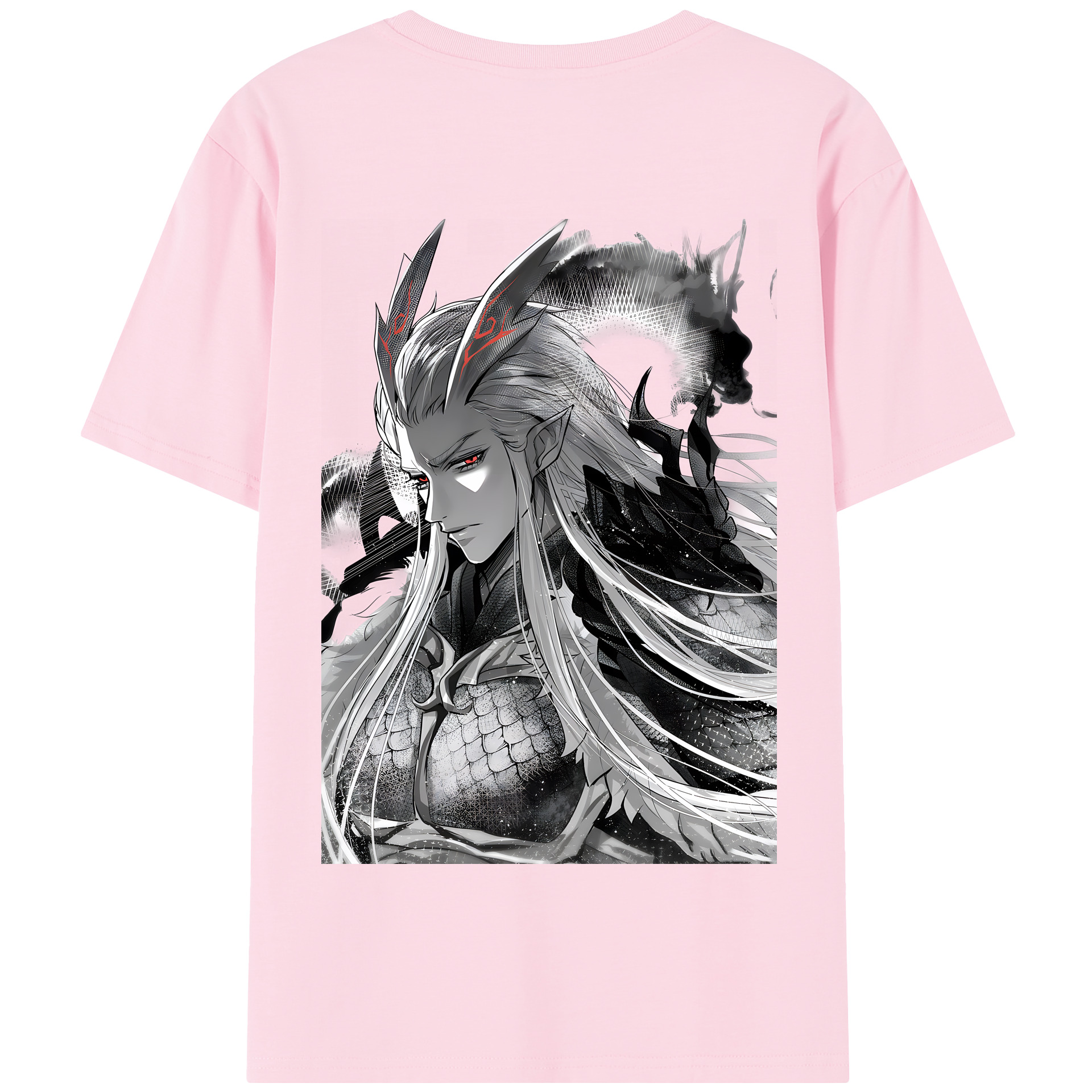 （画像用） Ne Zha 2 ナタ 魔童の大暴れ 綿100％半袖Tシャツ（背面プリント）