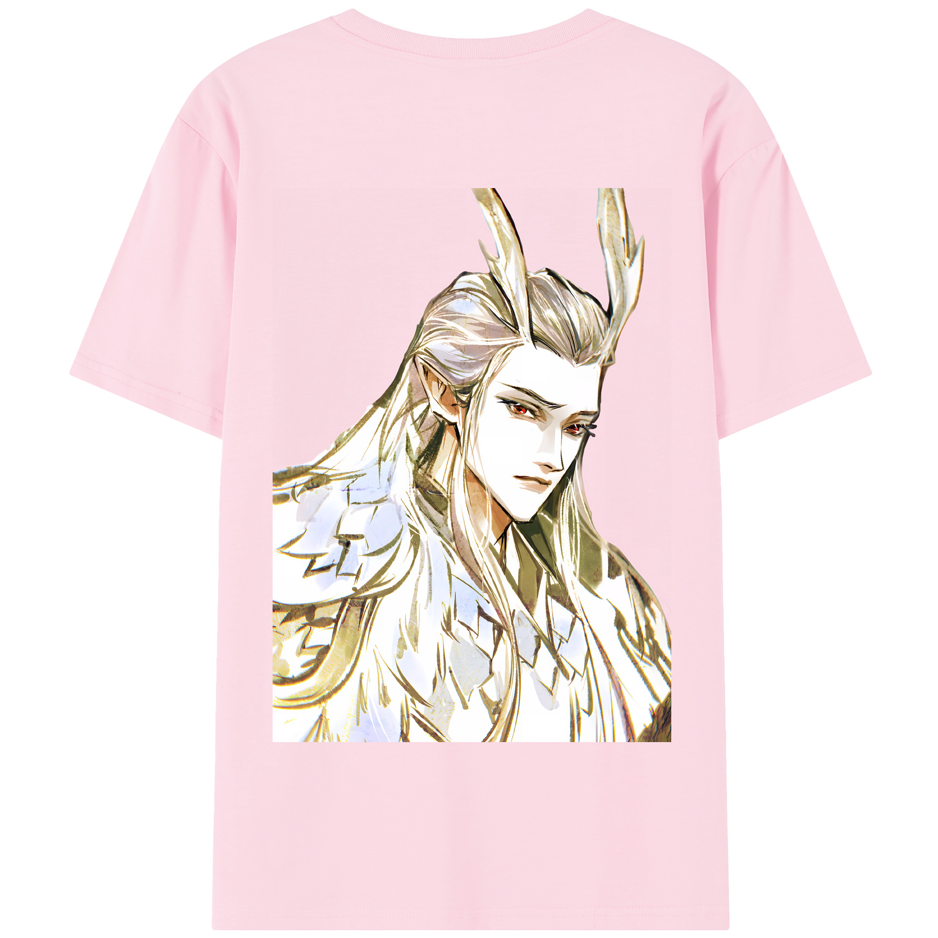 （画像用） Ne Zha 2 ナタ 魔童の大暴れ 綿100％半袖Tシャツ（背面プリント）