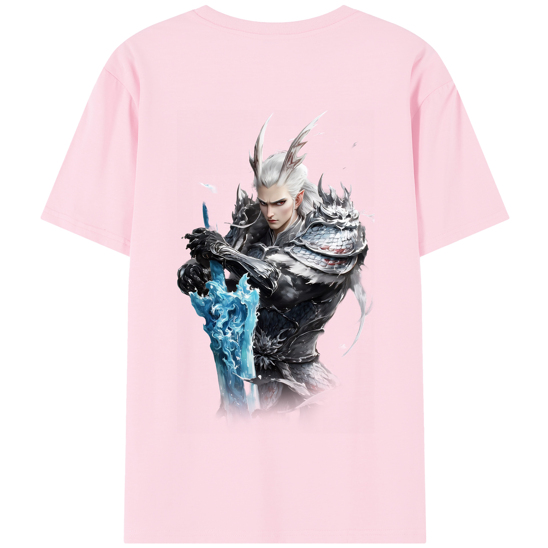 （画像用） Ne Zha 2 ナタ 魔童の大暴れ 綿100％半袖Tシャツ（背面プリント）