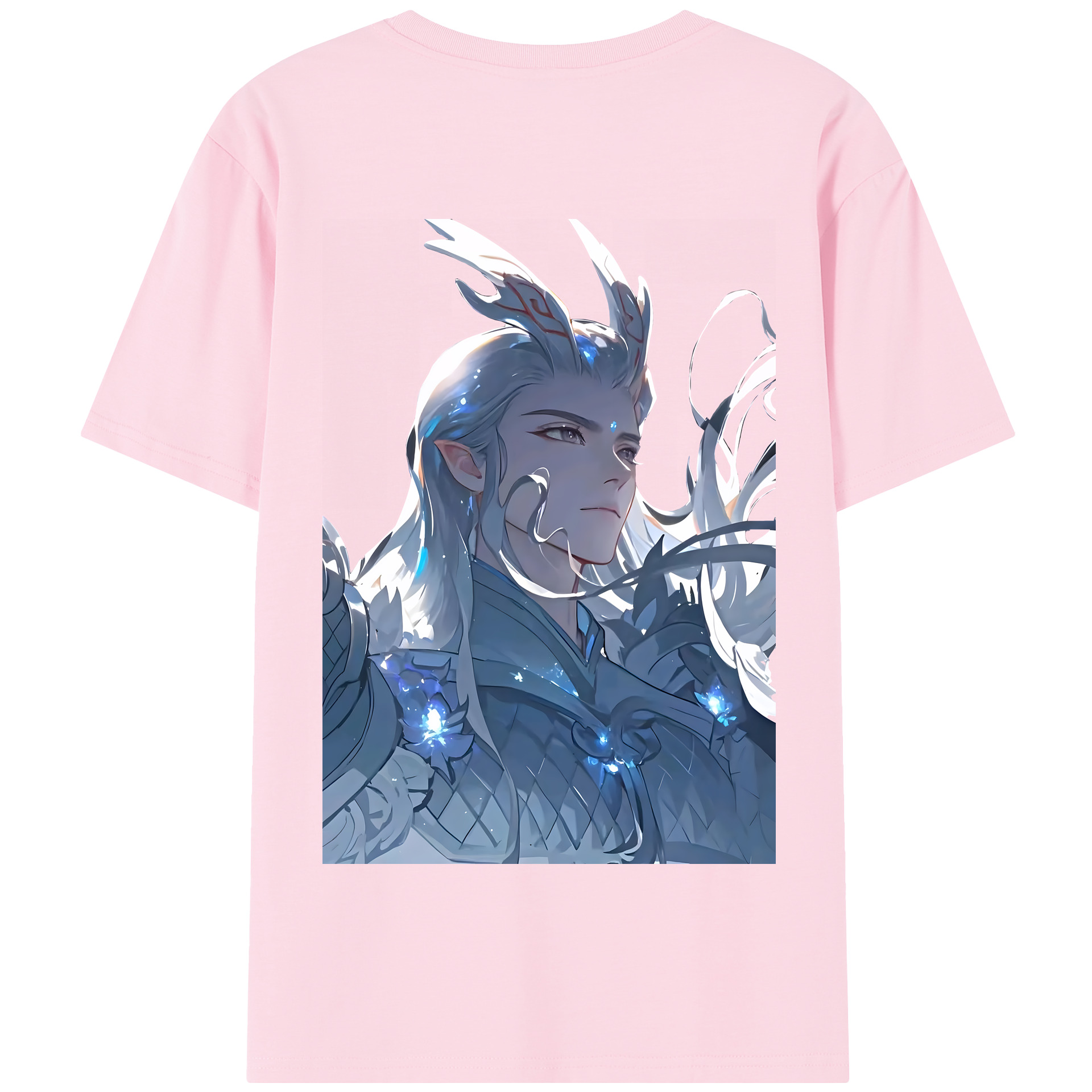 （画像用） Ne Zha 2 ナタ 魔童の大暴れ 綿100％半袖Tシャツ（背面プリント）
