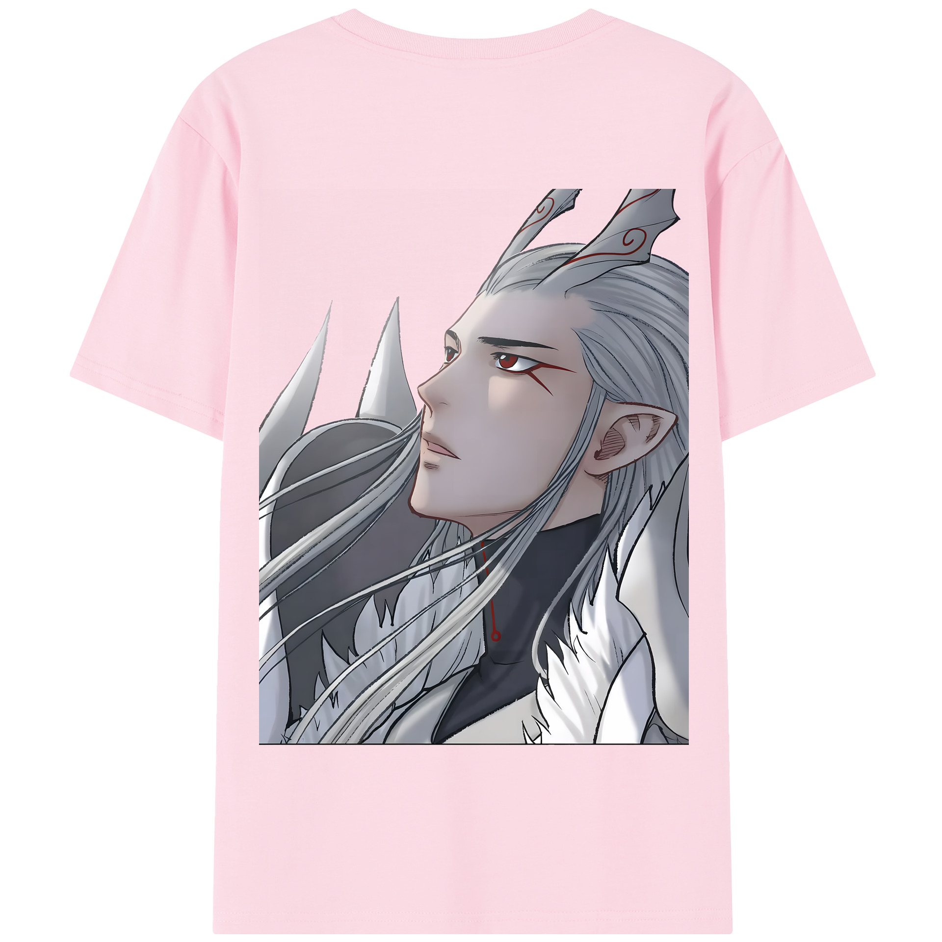 （画像用） Ne Zha 2 ナタ 魔童の大暴れ 綿100％半袖Tシャツ（背面プリント）