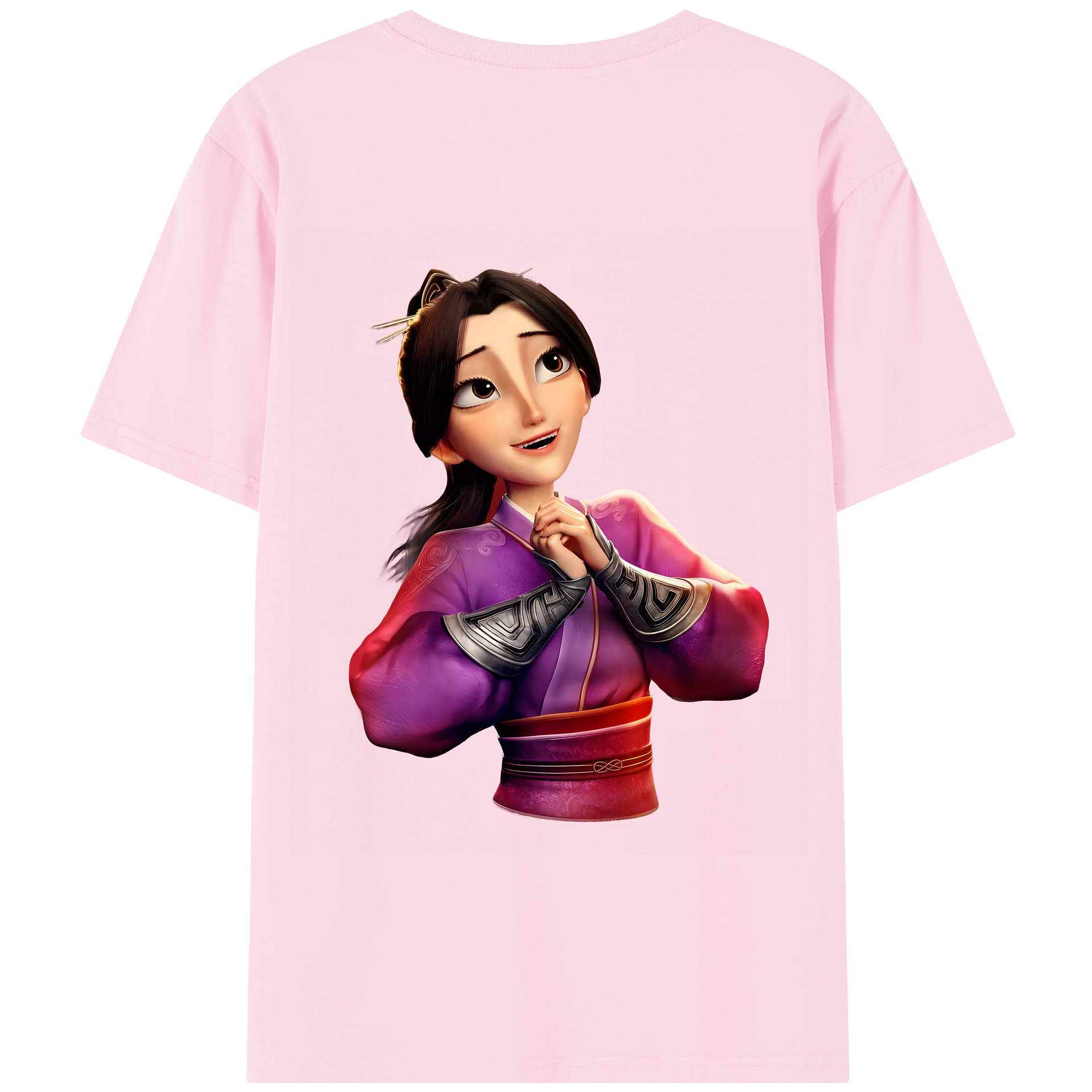 （画像用） Ne Zha 2 ナタ 魔童の大暴れ 綿100％半袖Tシャツ（背面プリント）