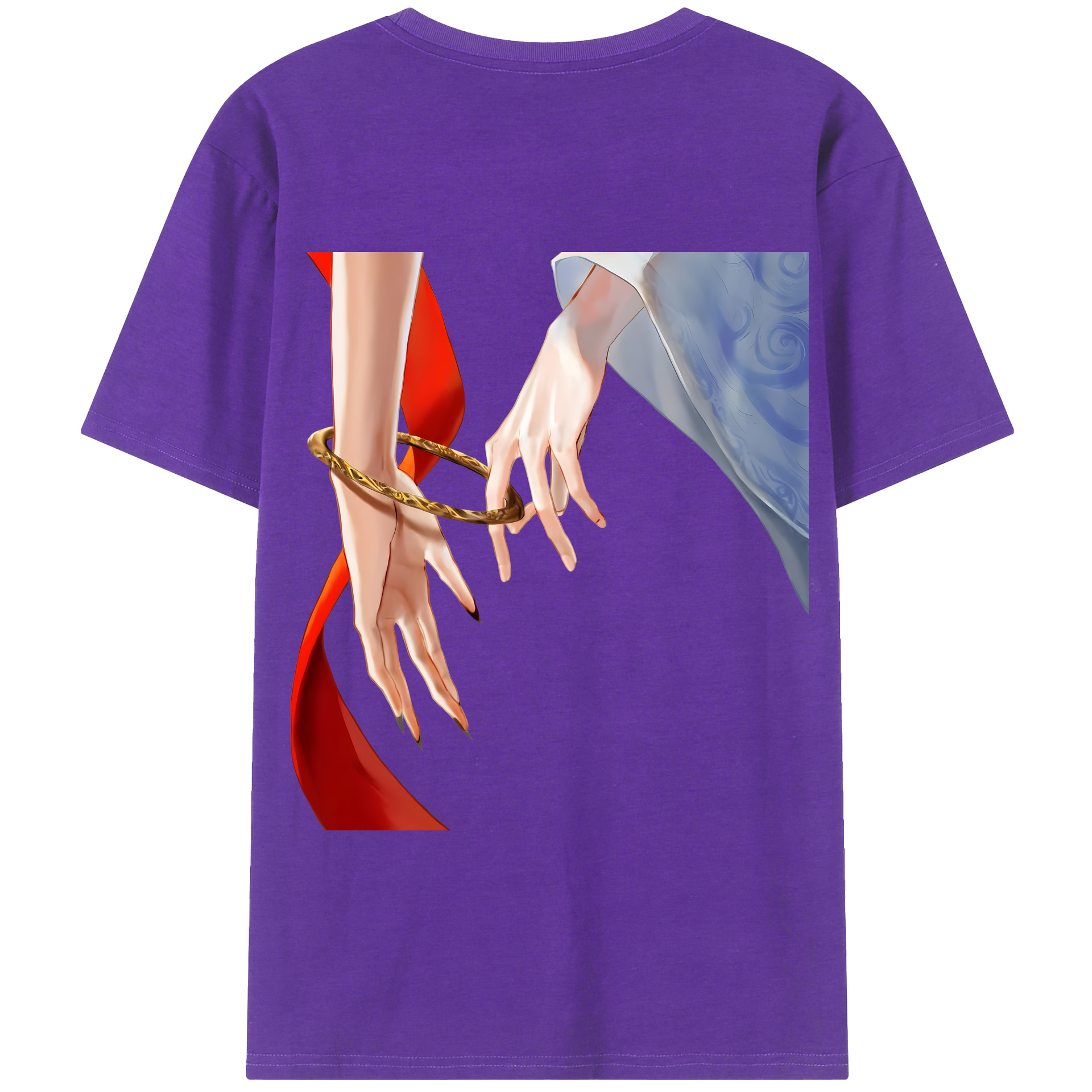 （画像用） Ne Zha 2 ナタ 魔童の大暴れ 綿100％半袖Tシャツ（背面プリント）