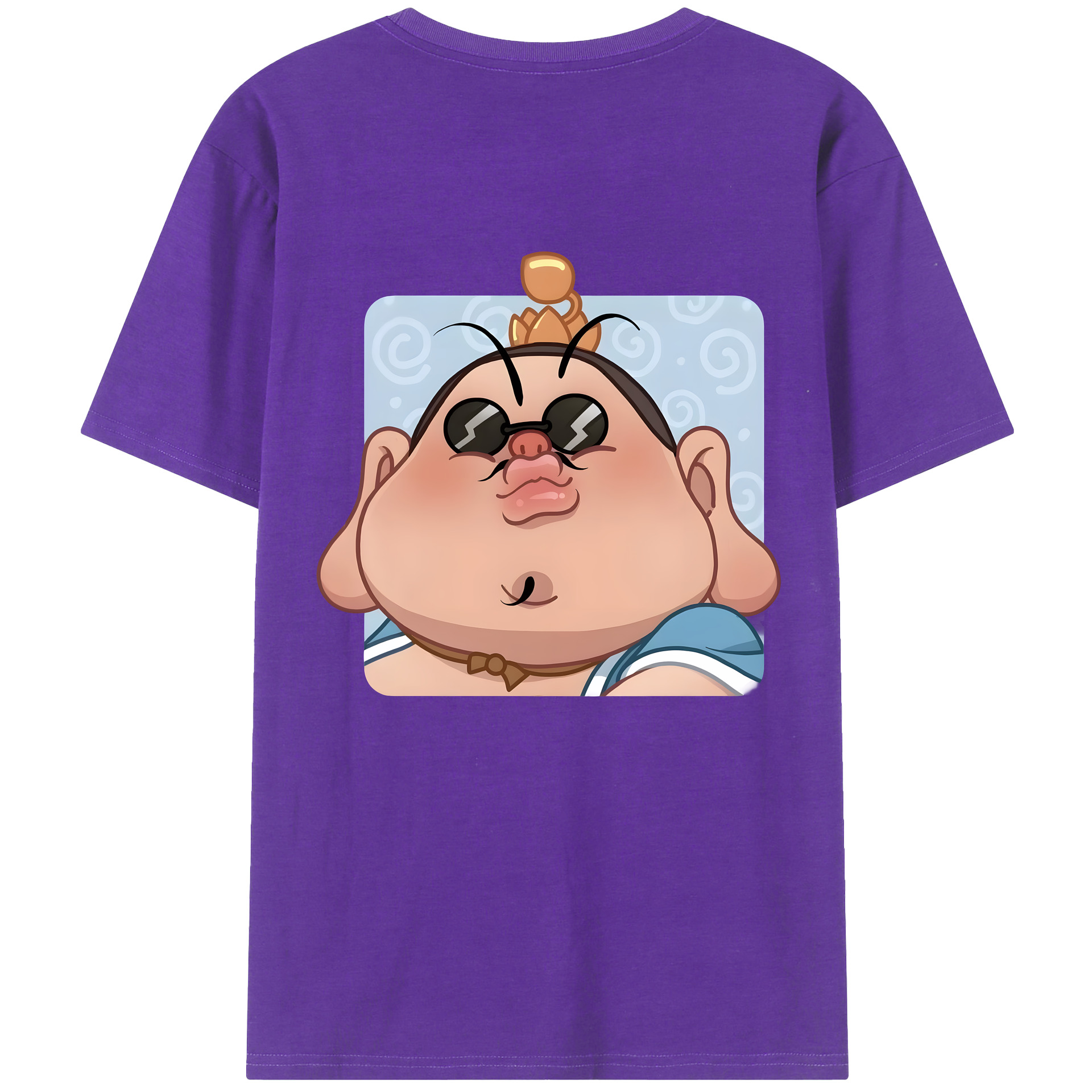 （画像用） Ne Zha 2 ナタ 魔童の大暴れ 綿100％半袖Tシャツ（背面プリント）