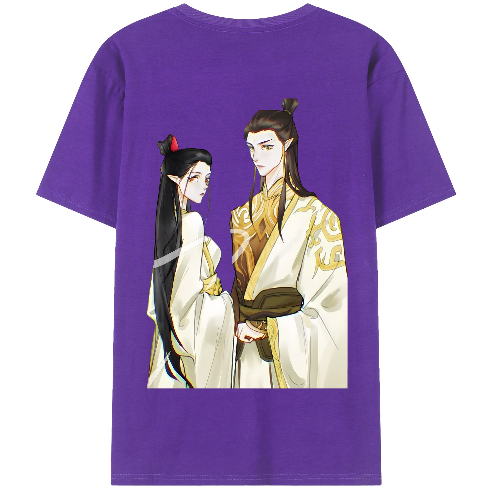 （画像用） Ne Zha 2 ナタ 魔童の大暴れ 綿100％半袖Tシャツ（背面プリント）