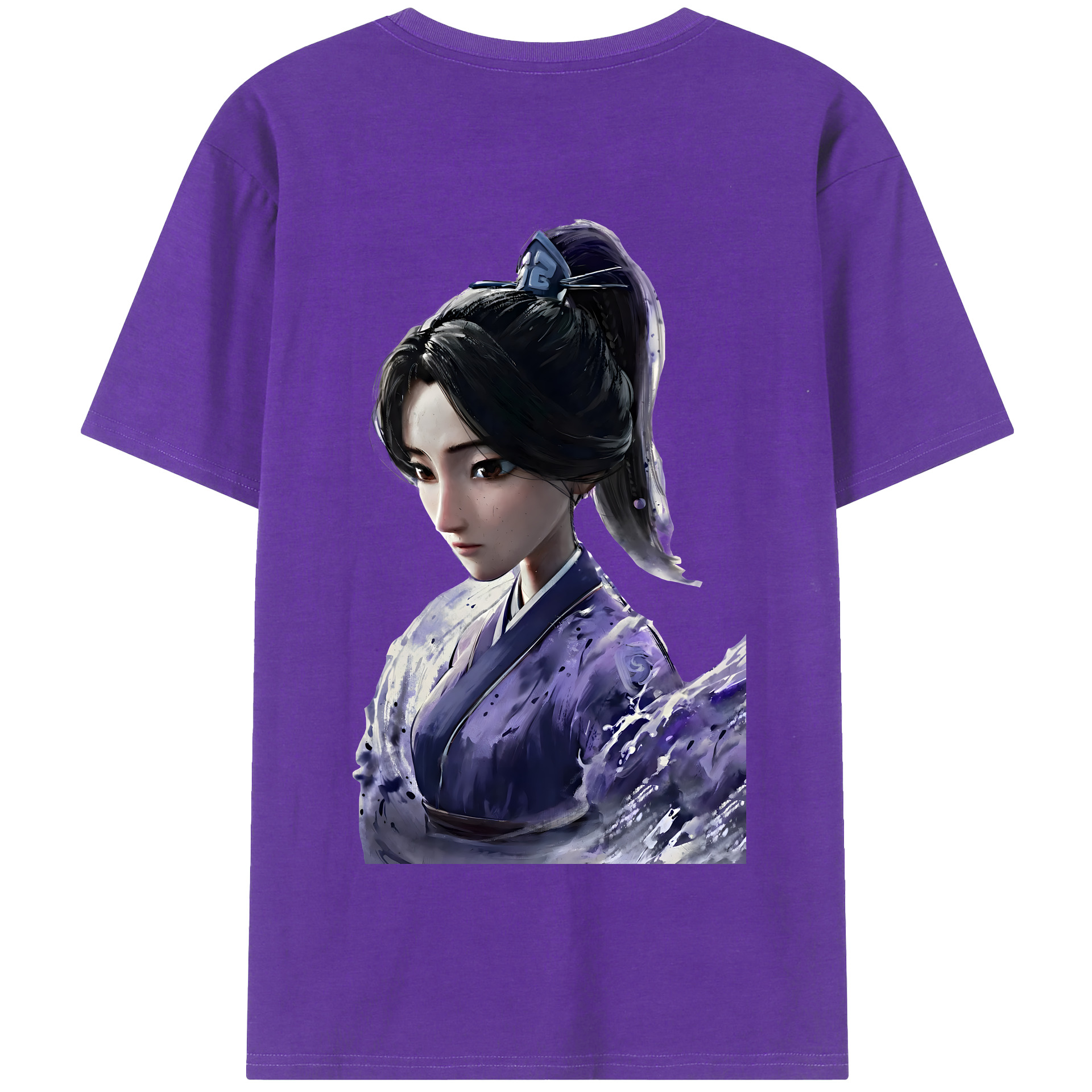 （画像用） Ne Zha 2 ナタ 魔童の大暴れ 綿100％半袖Tシャツ（背面プリント）