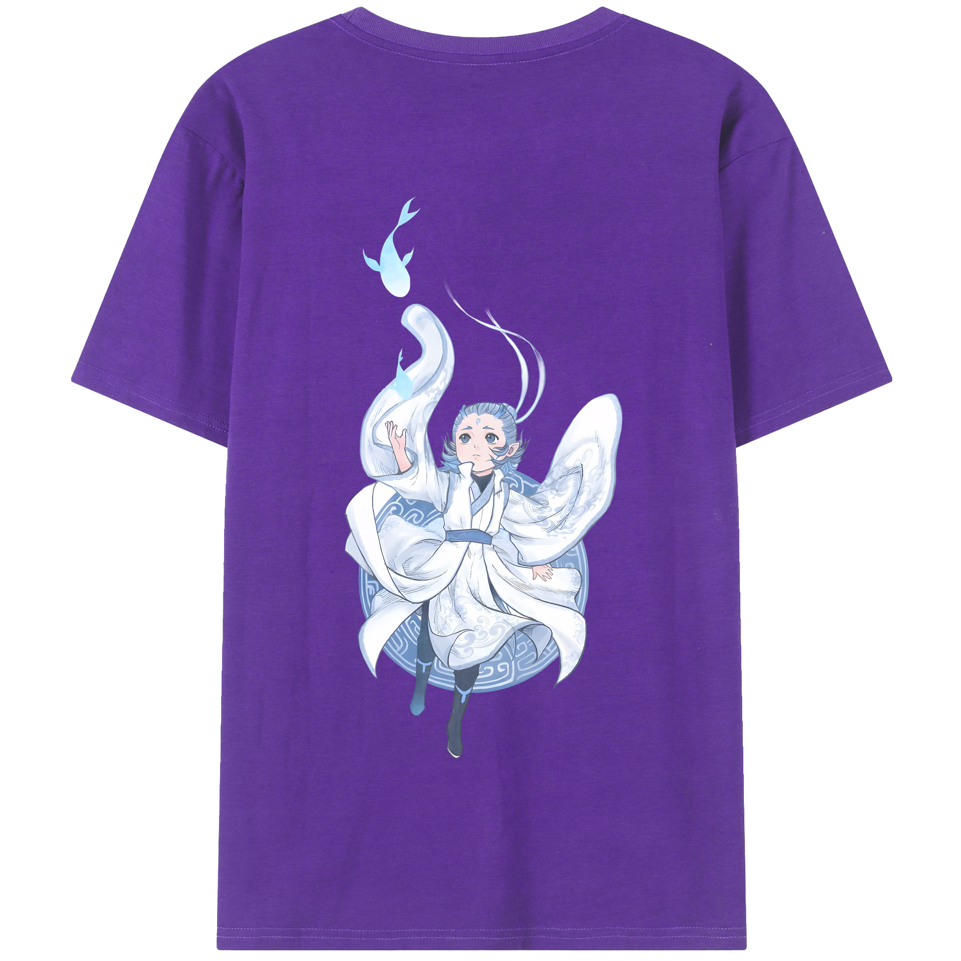 （画像用） Ne Zha 2 ナタ 魔童の大暴れ 綿100％半袖Tシャツ（背面プリント）