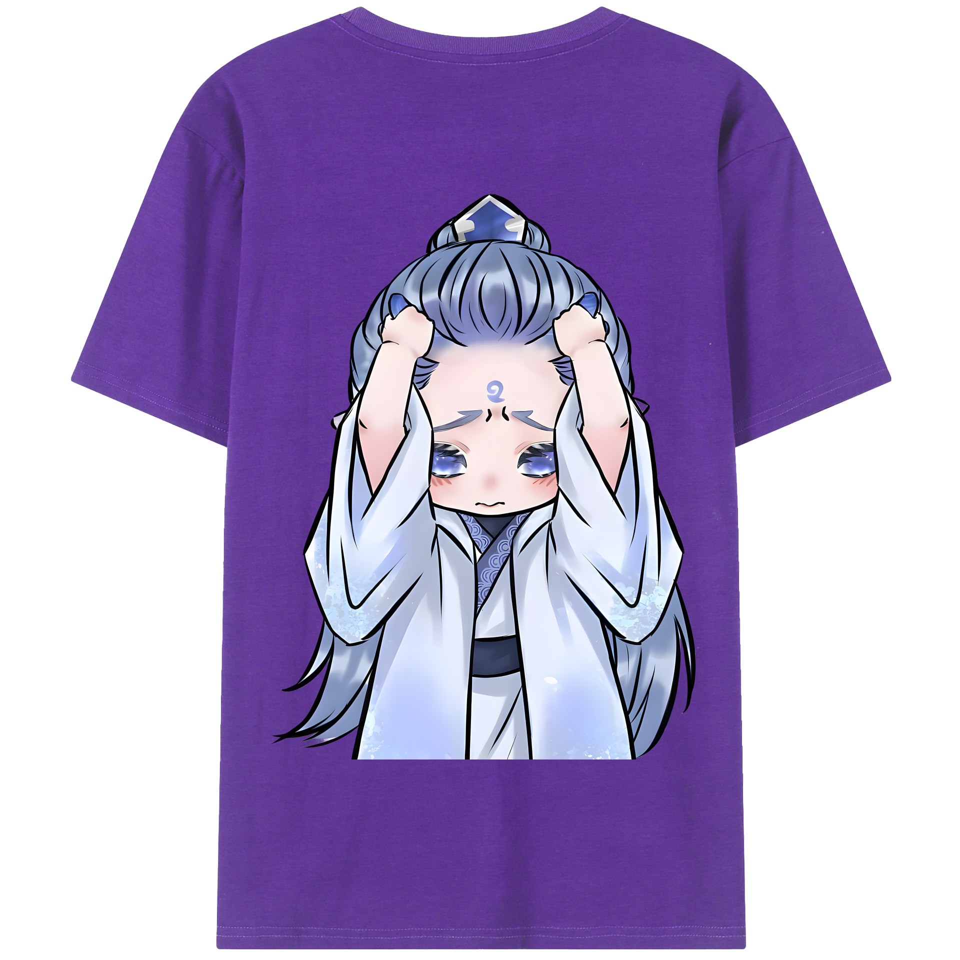 （画像用） Ne Zha 2 ナタ 魔童の大暴れ 綿100％半袖Tシャツ（背面プリント）