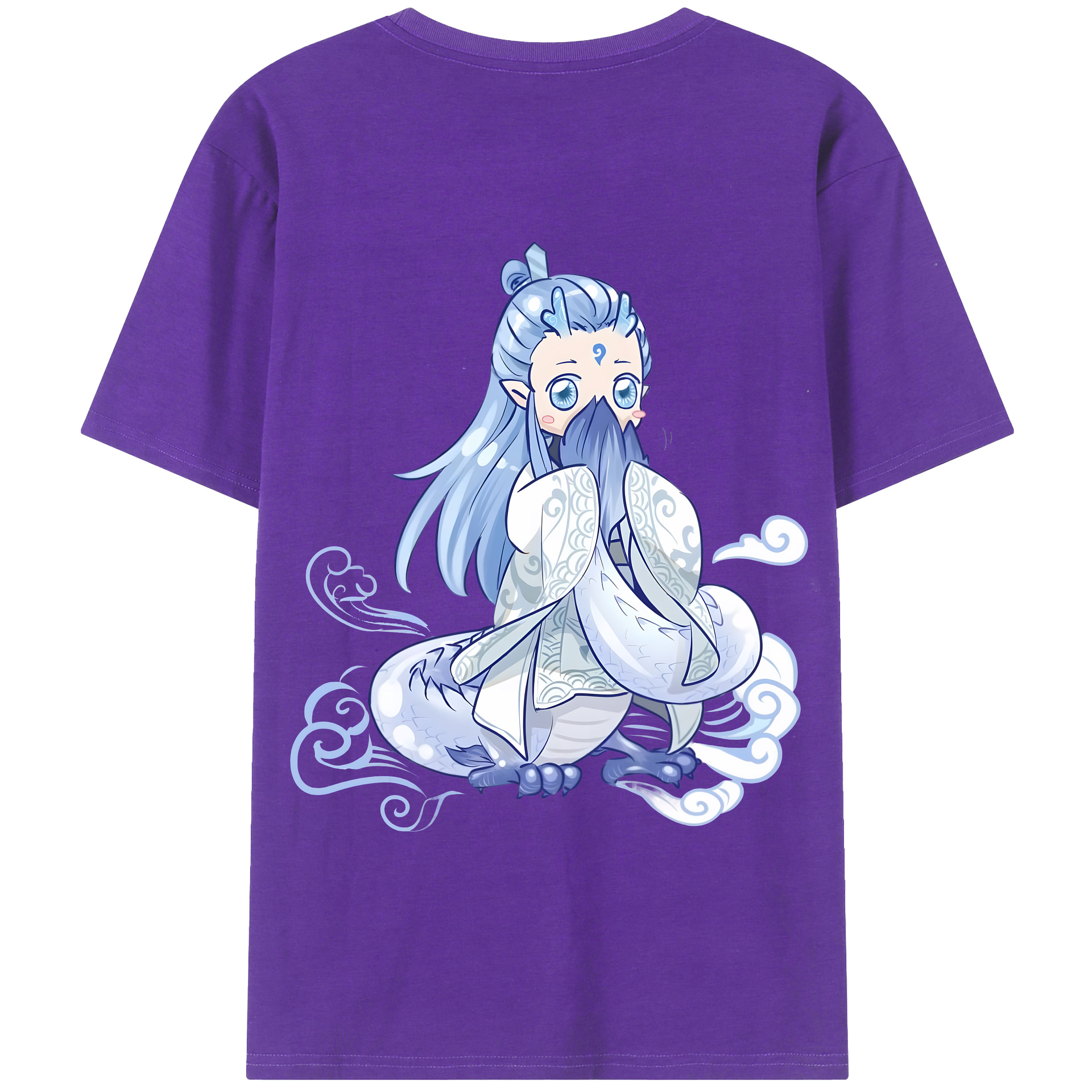 （画像用） Ne Zha 2 ナタ 魔童の大暴れ 綿100％半袖Tシャツ（背面プリント）