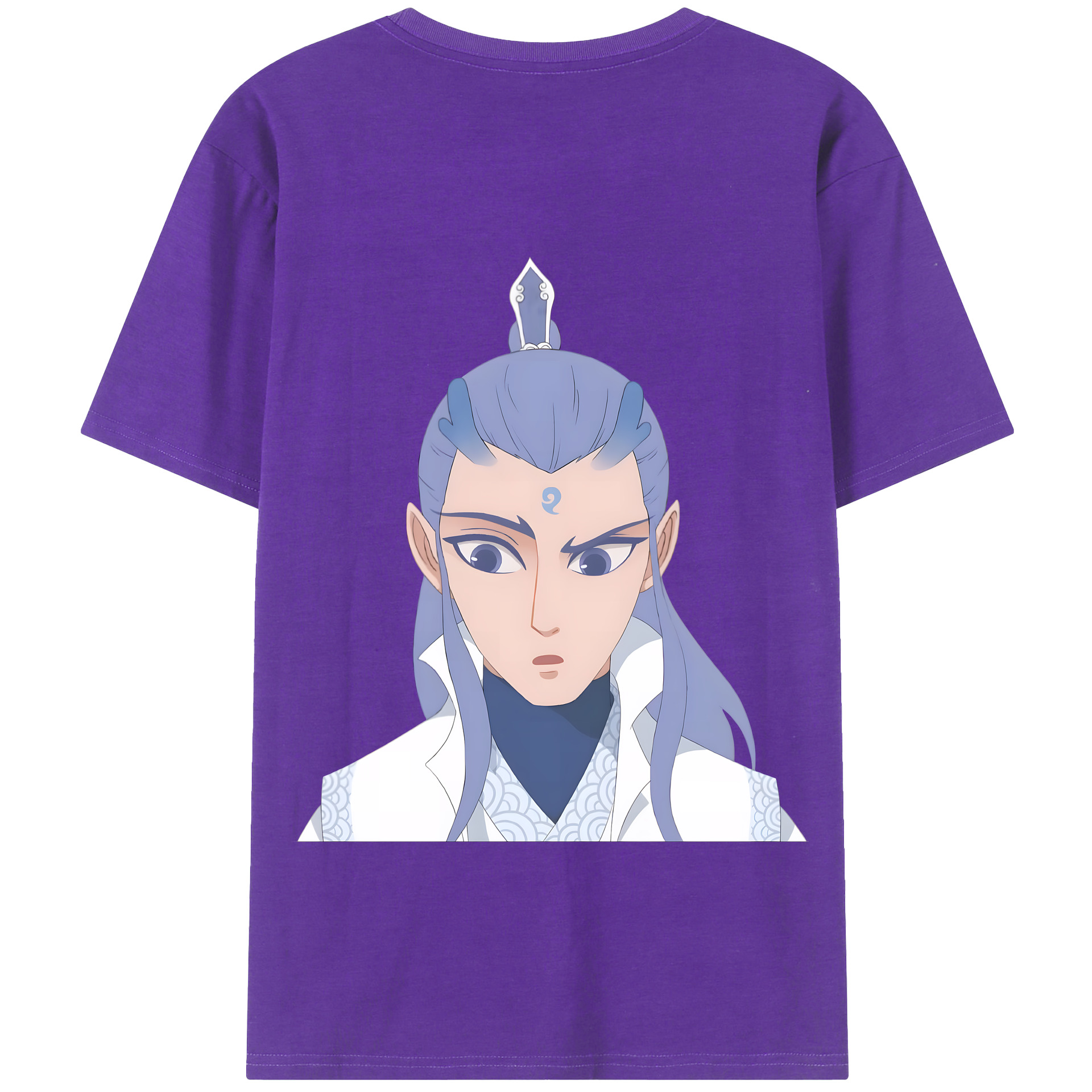 （画像用） Ne Zha 2 ナタ 魔童の大暴れ 綿100％半袖Tシャツ（背面プリント）
