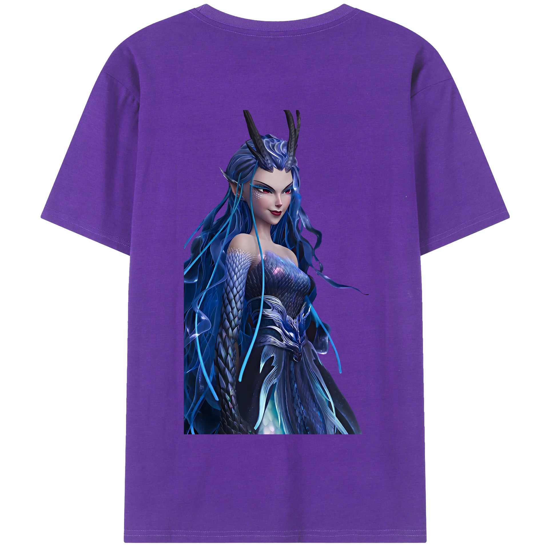 （画像用） Ne Zha 2 ナタ 魔童の大暴れ 綿100％半袖Tシャツ（背面プリント）