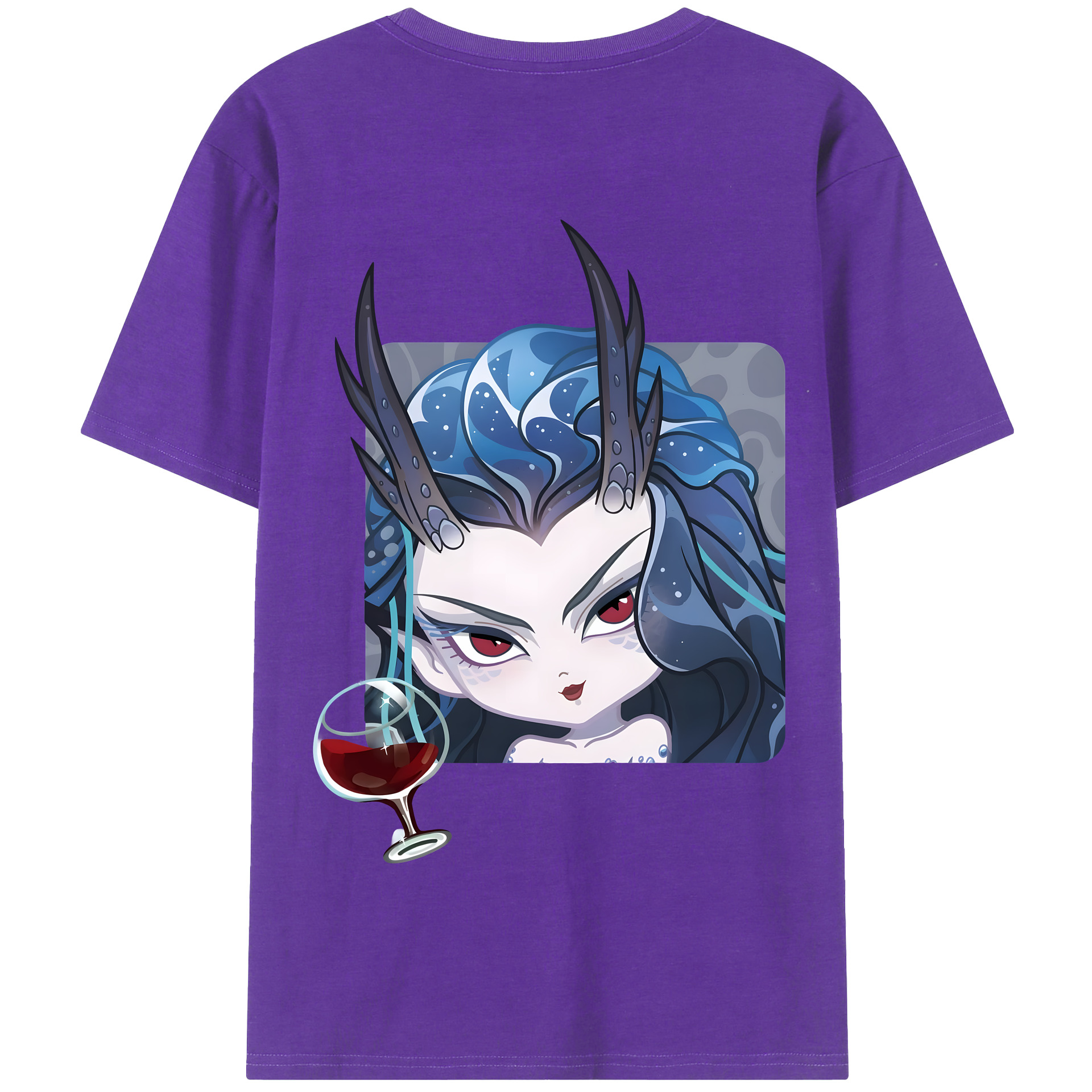 （画像用） Ne Zha 2 ナタ 魔童の大暴れ 綿100％半袖Tシャツ（背面プリント）