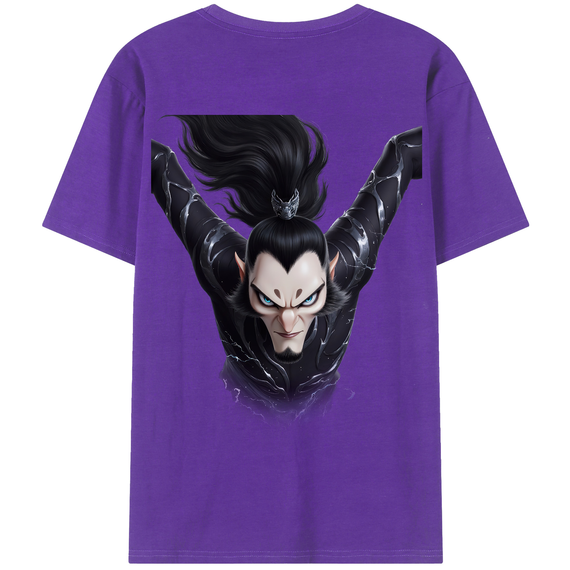 （画像用） Ne Zha 2 ナタ 魔童の大暴れ 綿100％半袖Tシャツ（背面プリント）