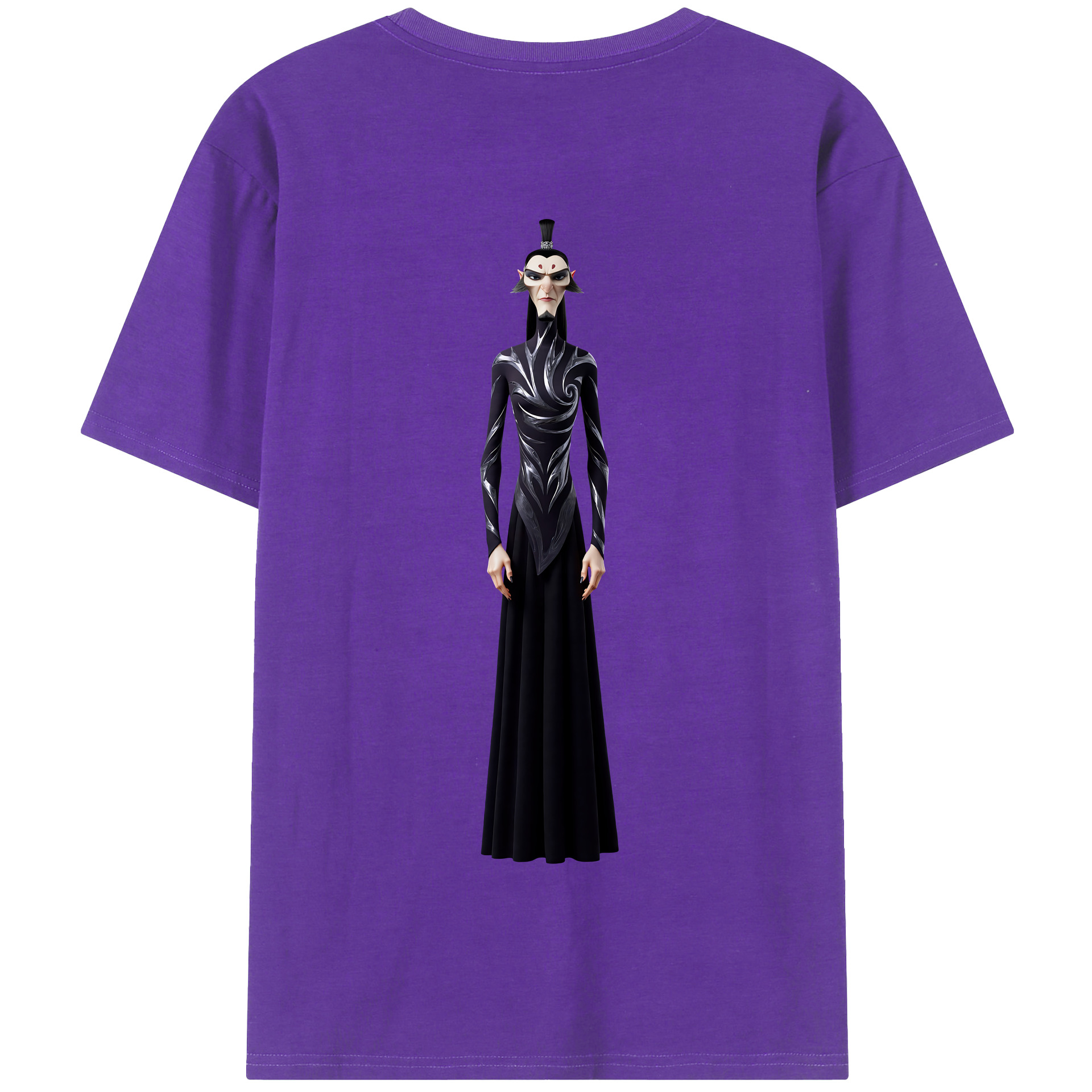 （画像用） Ne Zha 2 ナタ 魔童の大暴れ 綿100％半袖Tシャツ（背面プリント）
