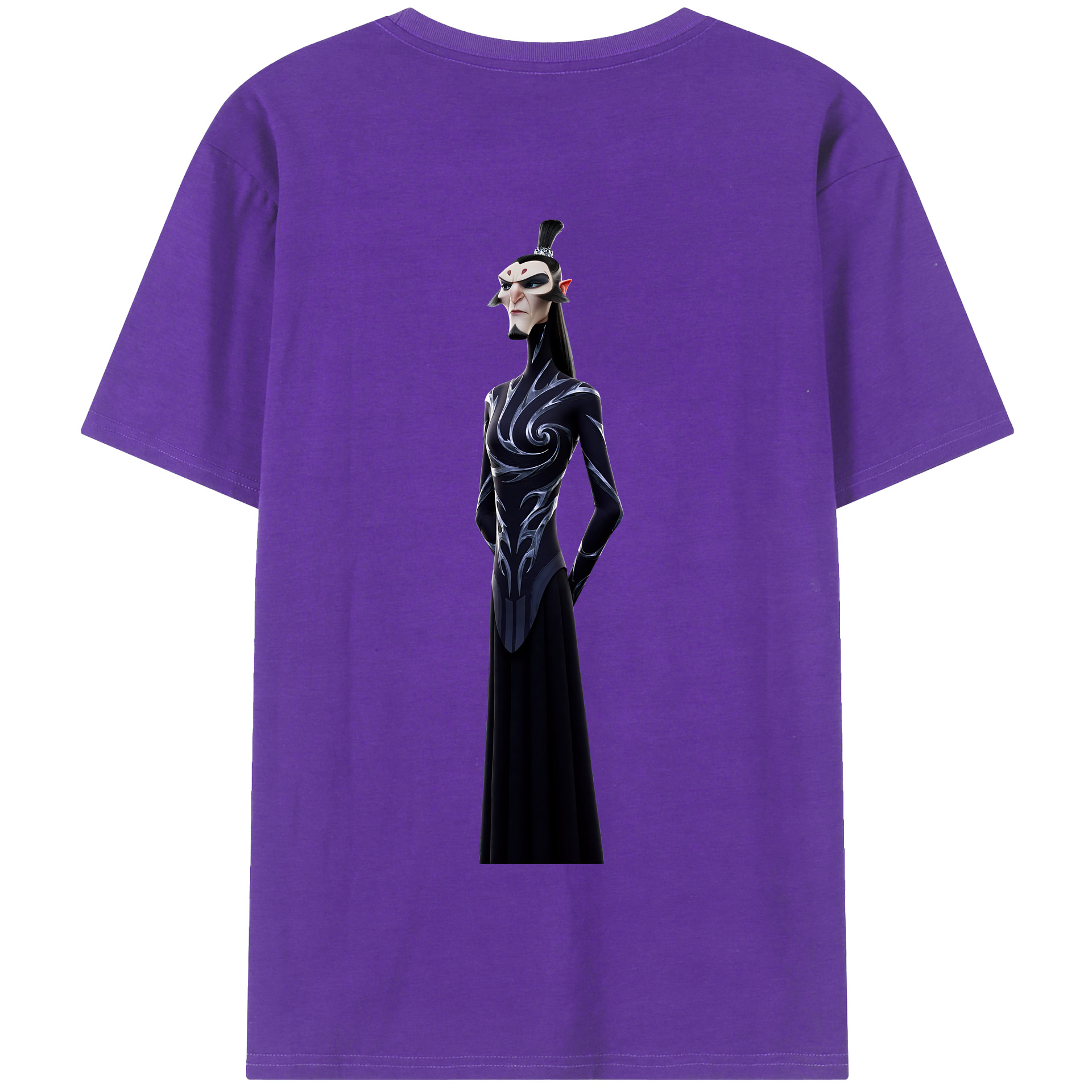 （画像用） Ne Zha 2 ナタ 魔童の大暴れ 綿100％半袖Tシャツ（背面プリント）