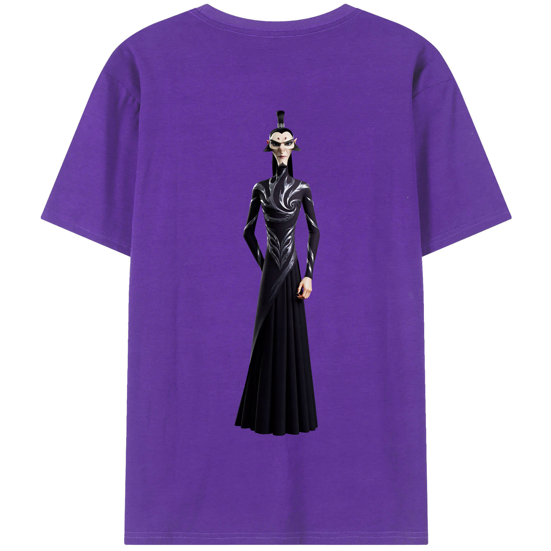 （画像用） Ne Zha 2 ナタ 魔童の大暴れ 綿100％半袖Tシャツ（背面プリント）