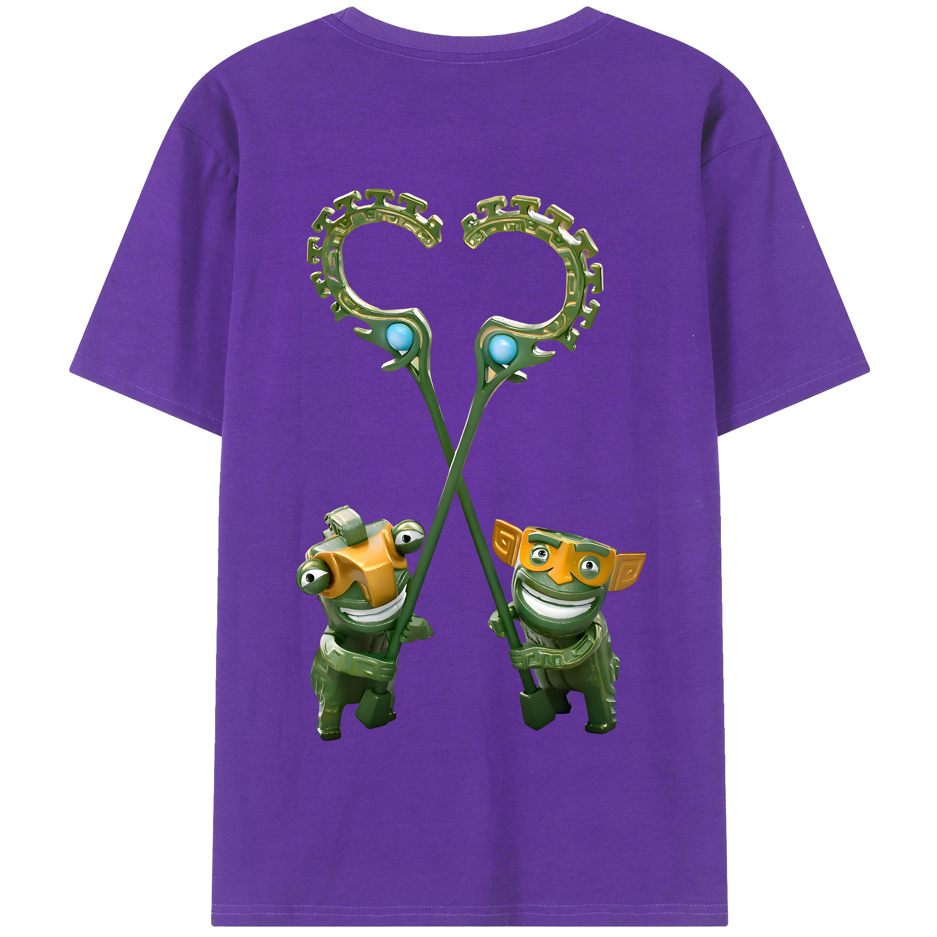 （画像用） Ne Zha 2 ナタ 魔童の大暴れ 綿100％半袖Tシャツ（背面プリント）
