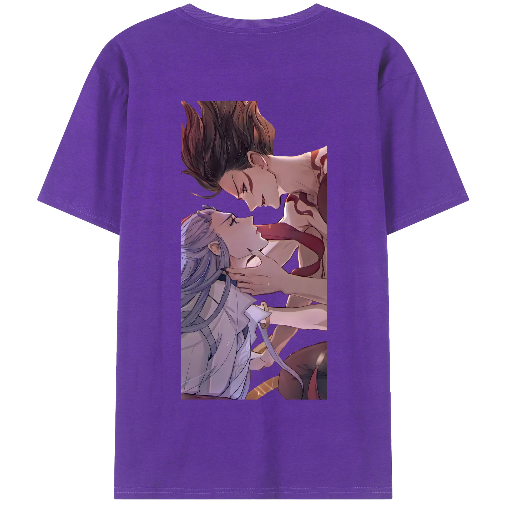（画像用） Ne Zha 2 ナタ 魔童の大暴れ 綿100％半袖Tシャツ（背面プリント）