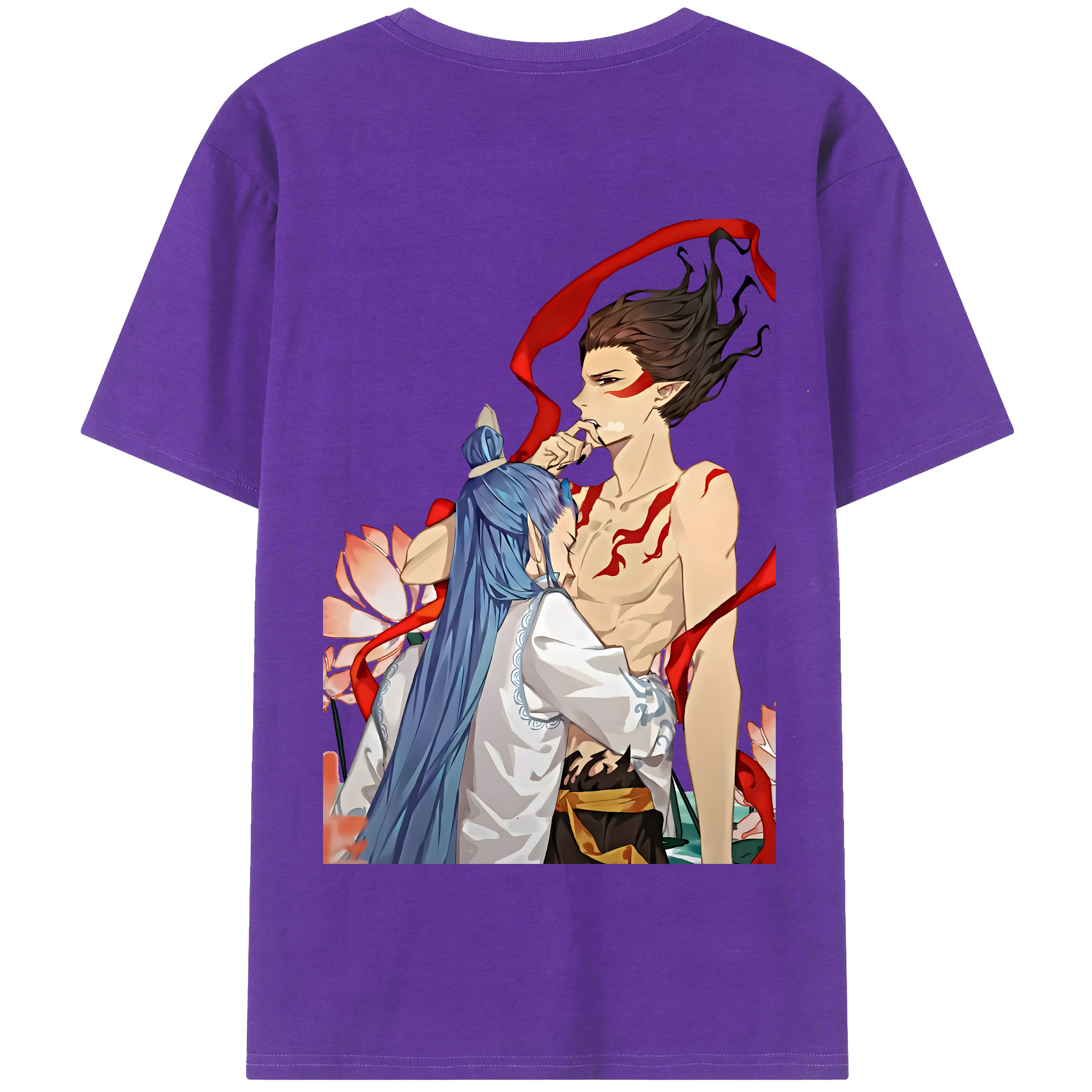 （画像用） Ne Zha 2 ナタ 魔童の大暴れ 綿100％半袖Tシャツ（背面プリント）