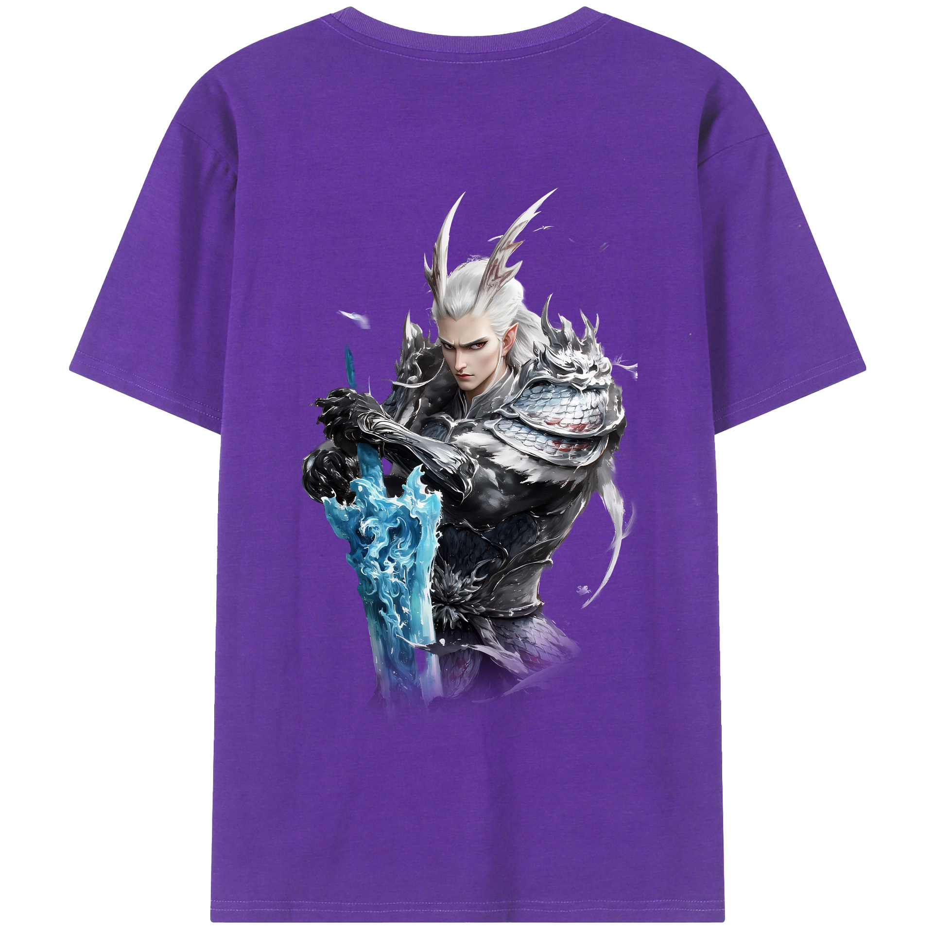 （画像用） Ne Zha 2 ナタ 魔童の大暴れ 綿100％半袖Tシャツ（背面プリント）