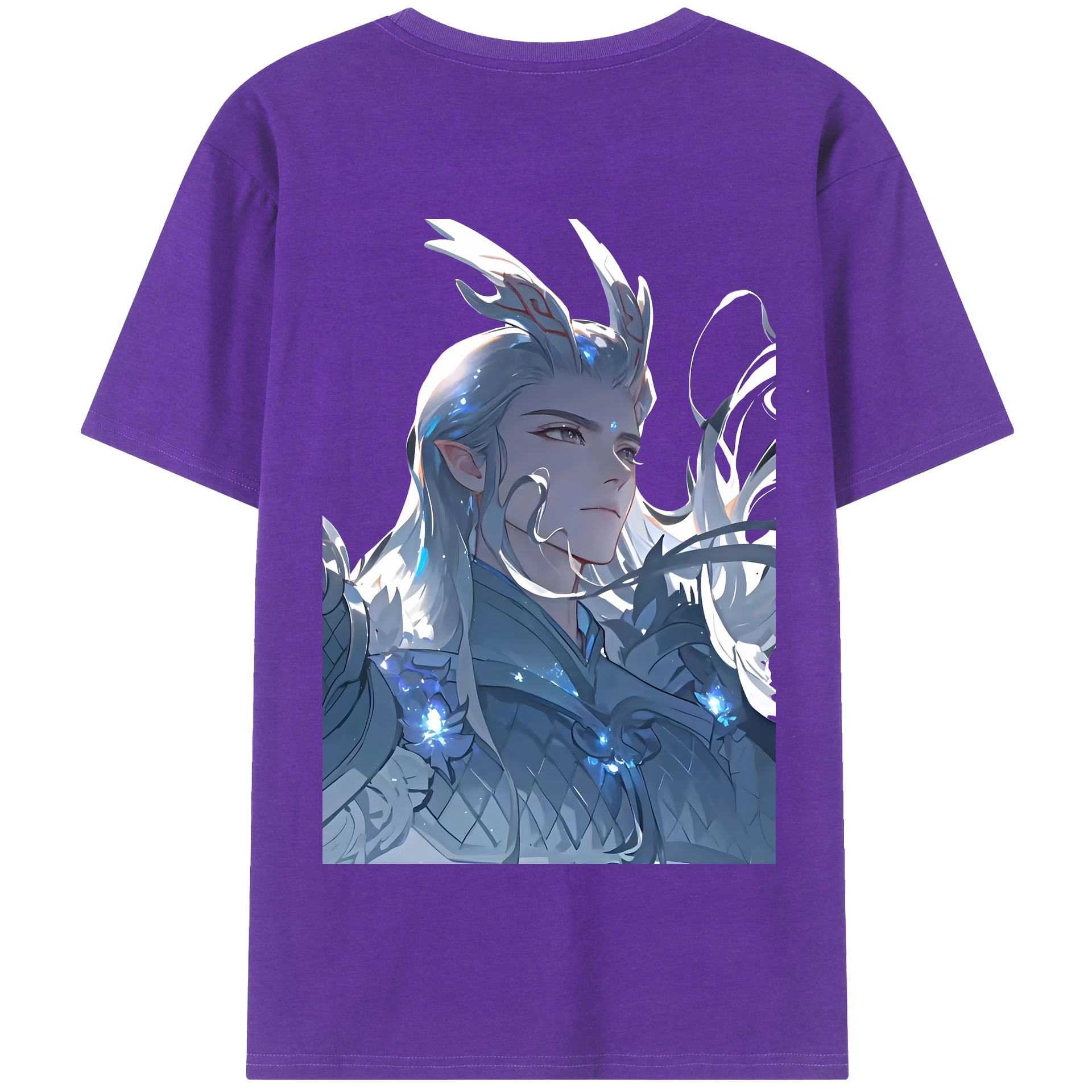 （画像用） Ne Zha 2 ナタ 魔童の大暴れ 綿100％半袖Tシャツ（背面プリント）
